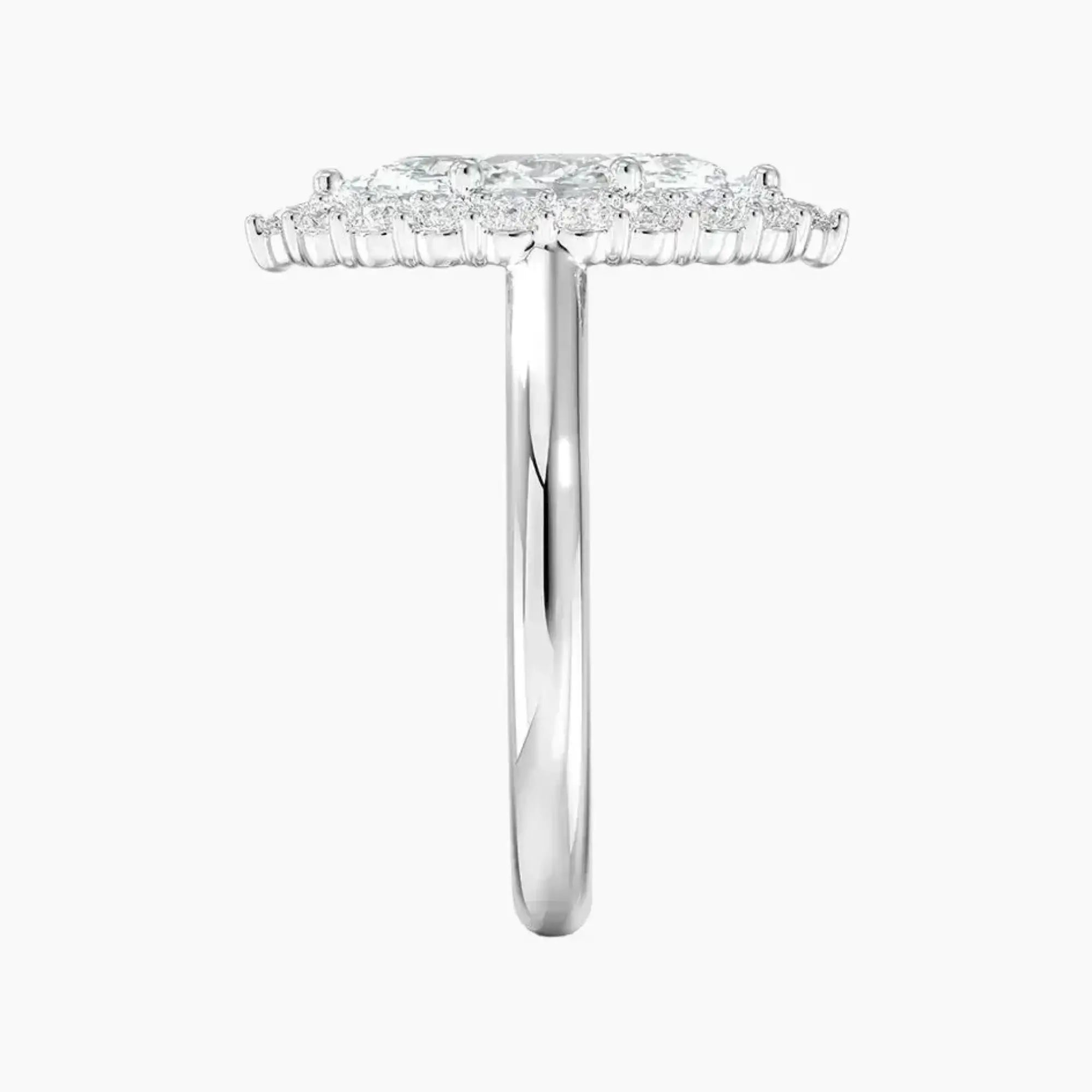 Fiora Marquise Designer 2.5 Carat Lab Grown Diamond Engagement Ring in 14K Yellow Gold