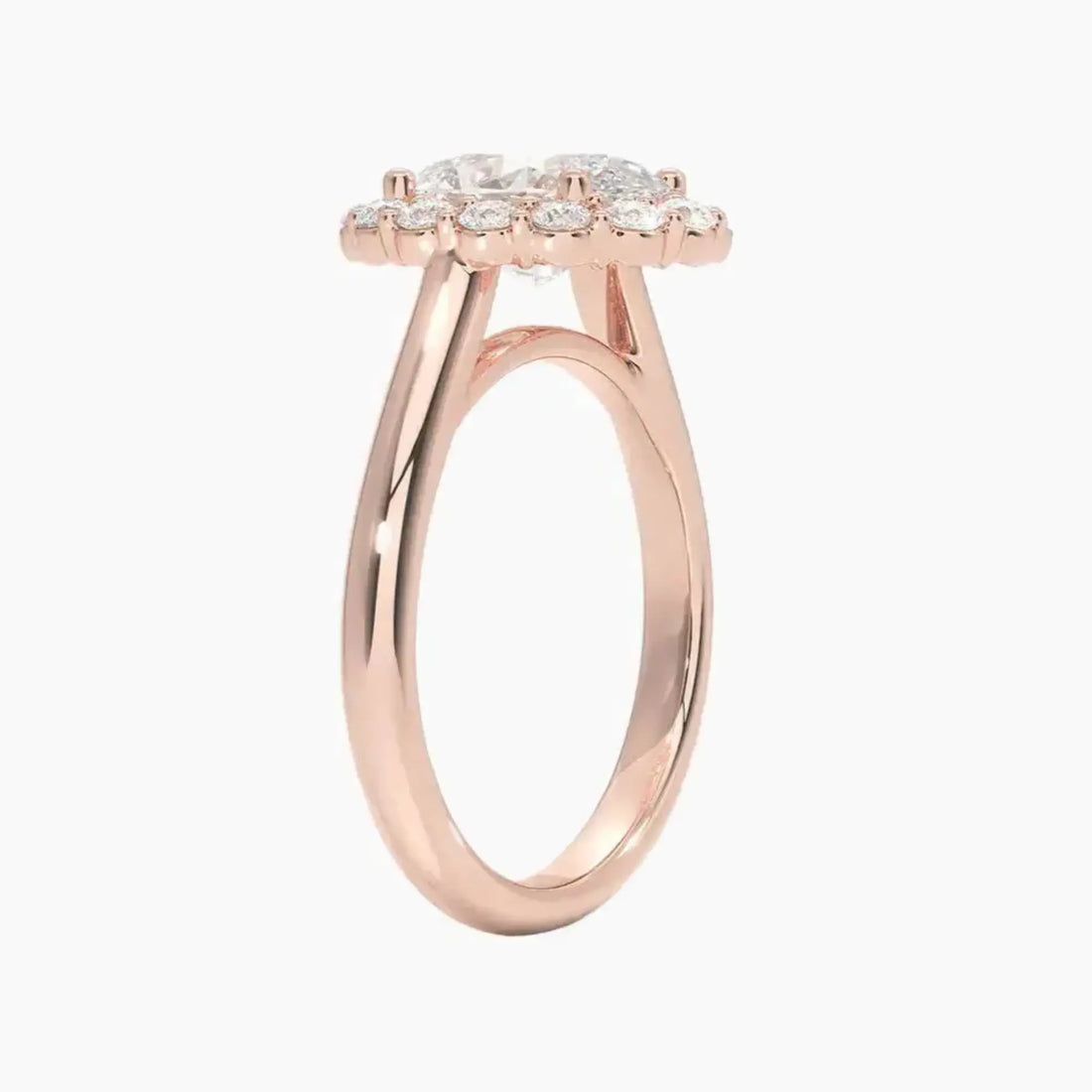 Fiora Oval Designer 2 Carat Lab Grown Diamond Engagement Ring in 14K White Gold