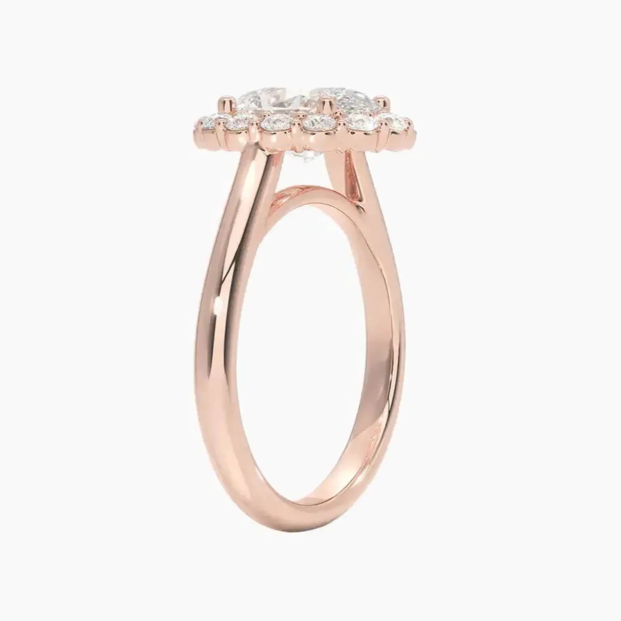 Fiora Oval Designer 1.5 Carat Lab Grown Diamond Engagement Ring in 14K White Gold