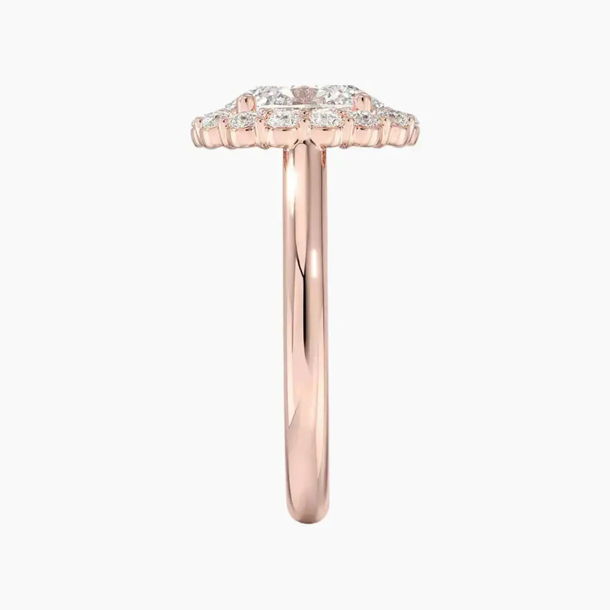 Fiora Oval Designer 1.5 Carat Lab Grown Diamond Engagement Ring in 18K White Gold