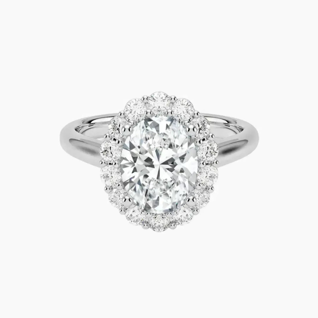 Fiora Oval Designer Diamond Ring Setting in 18K Yellow Gold