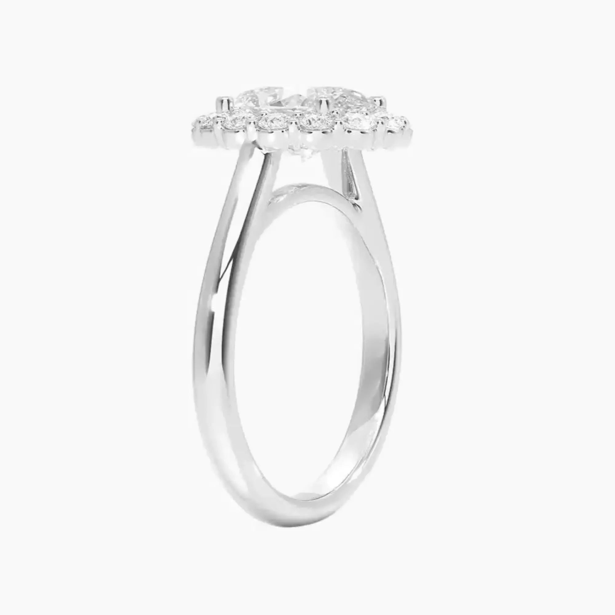 Fiora Oval Designer 1.5 Carat Lab Grown Diamond Engagement Ring in 14K Rose Gold
