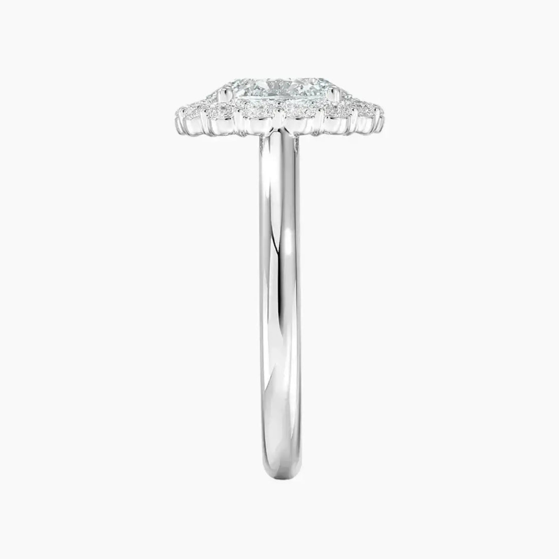 Fiora Oval Designer Diamond Ring Setting in 18K Yellow Gold