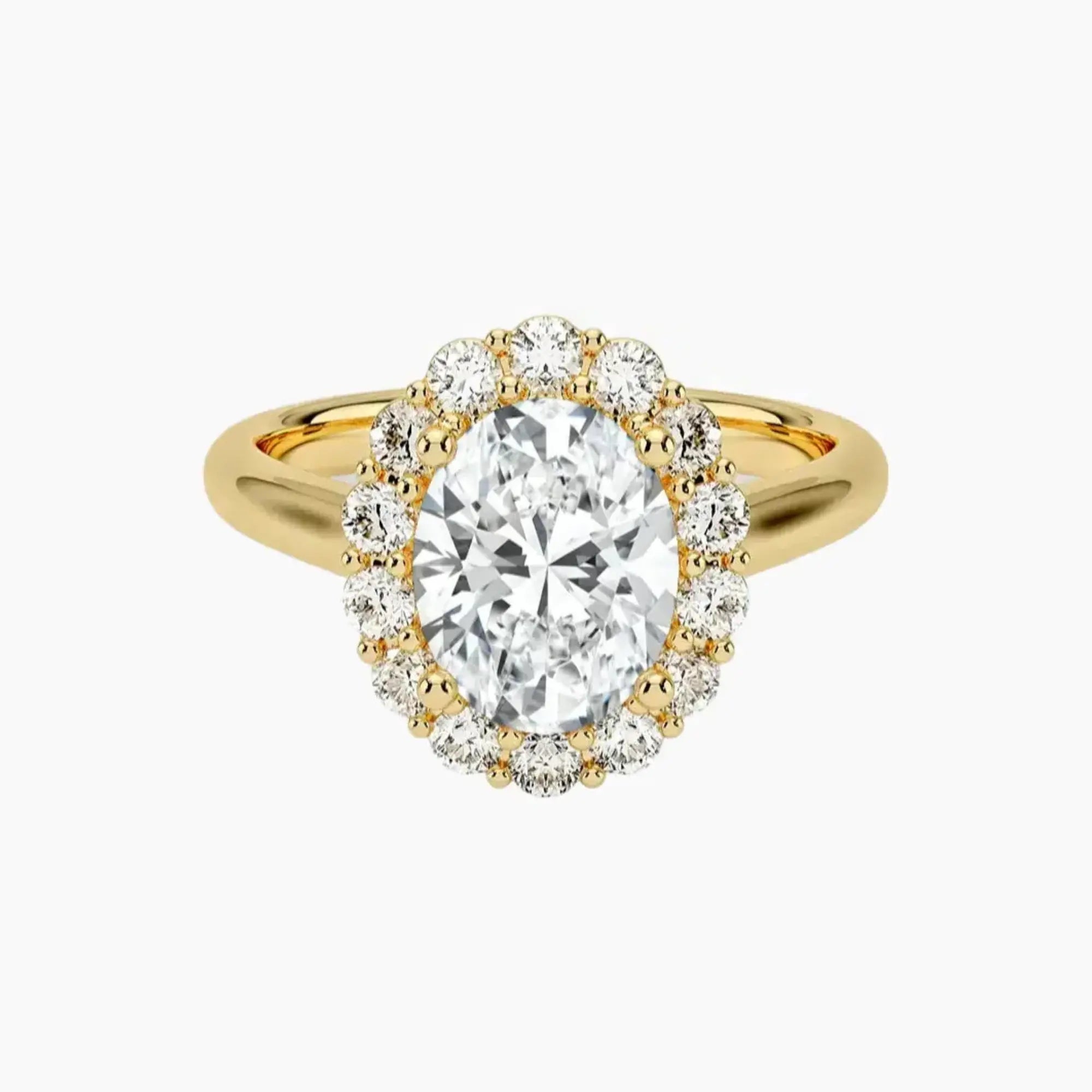 Fiora Oval Designer 1.5 Carat Lab Grown Diamond Engagement Ring in 14K Rose Gold