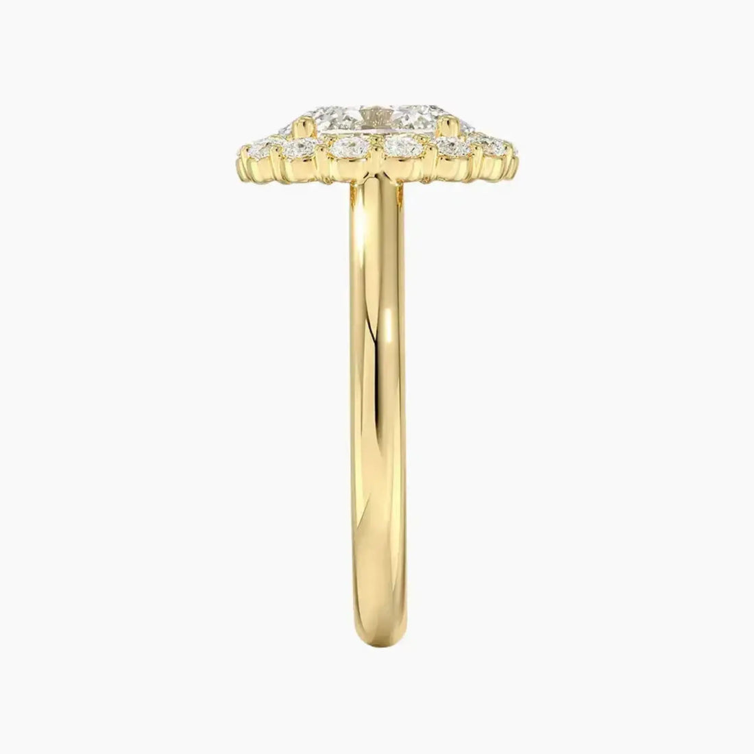 Fiora Oval Designer Diamond Ring Setting in 18K White Gold