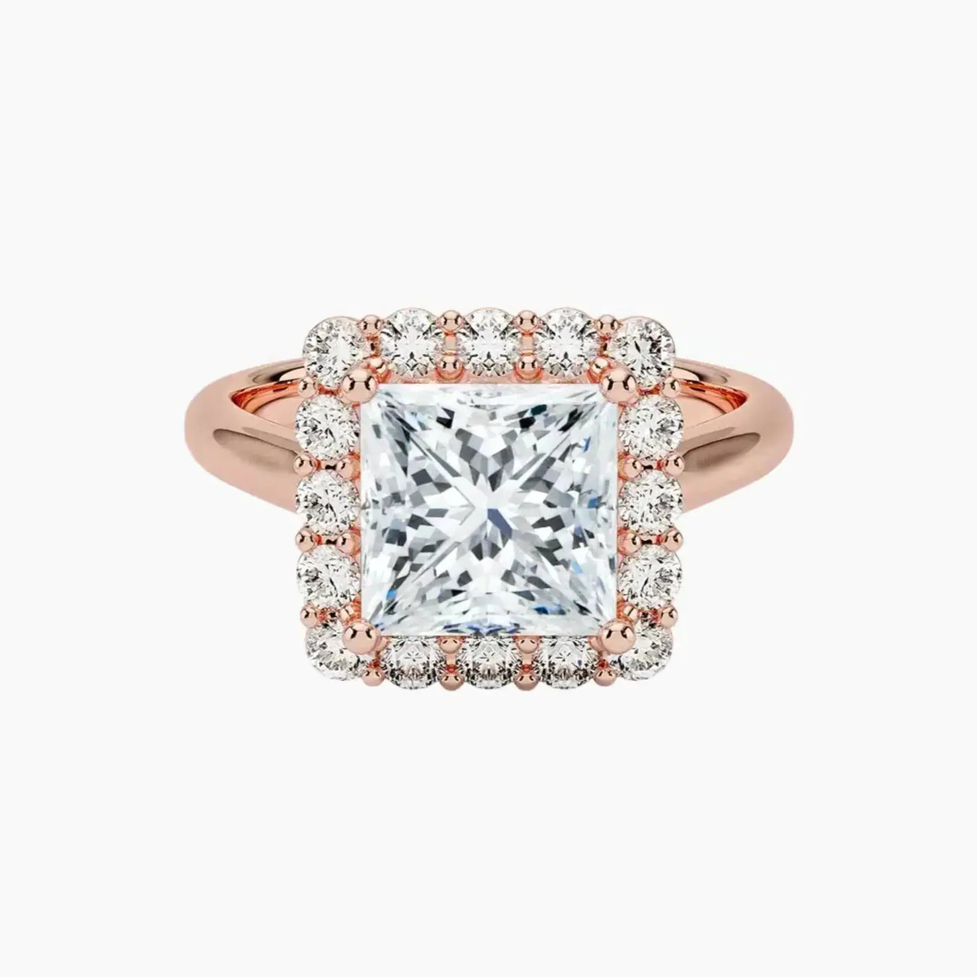 Fiora Princess Designer 3 Carat Lab Grown Diamond Engagement Ring in 14K White Gold