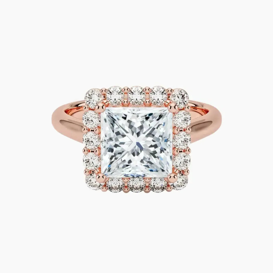 Fiora Princess Designer 2.5 Carat Lab Grown Diamond Engagement Ring in 14K Yellow Gold