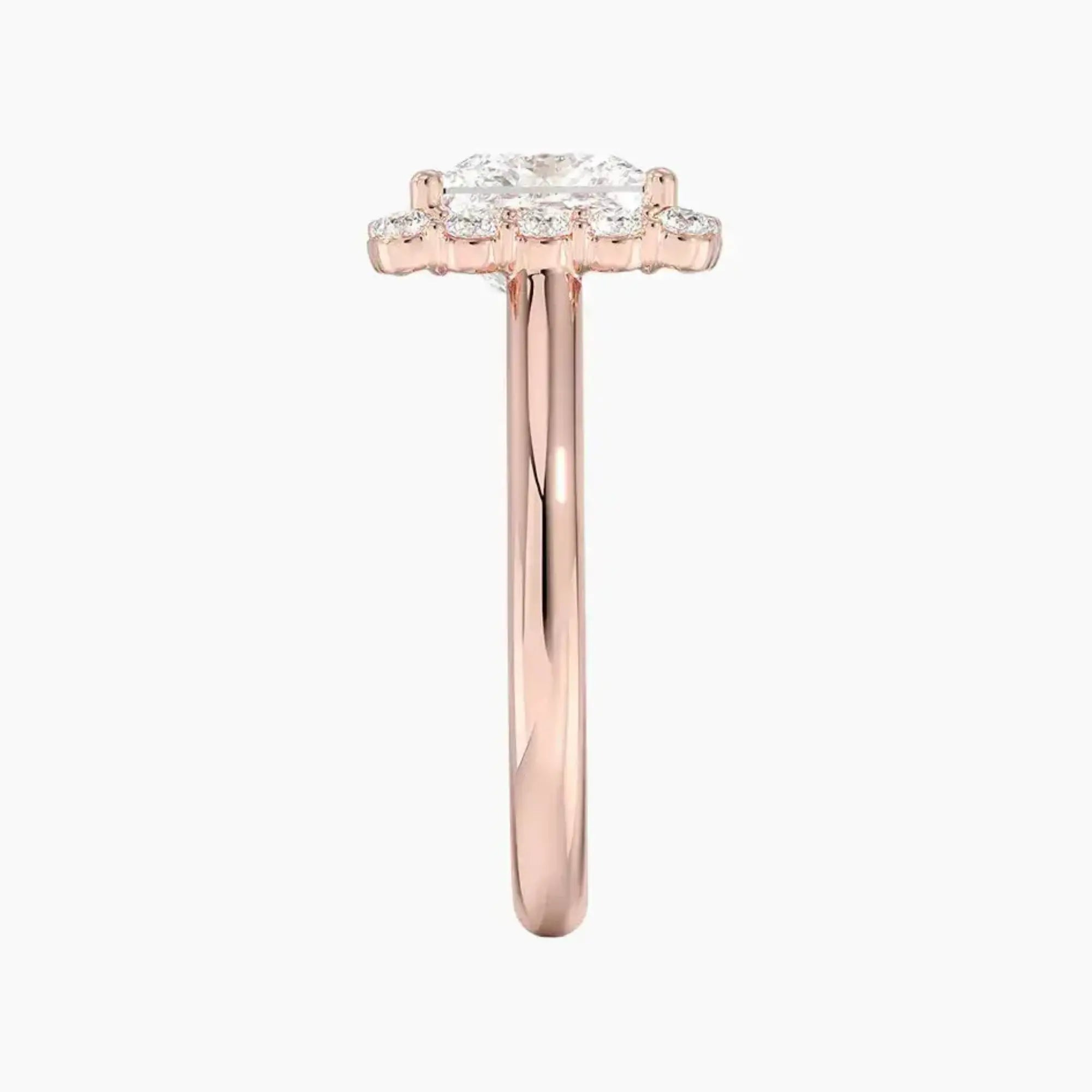 Fiora Princess Designer 3 Carat Lab Grown Diamond Engagement Ring in 18K White Gold
