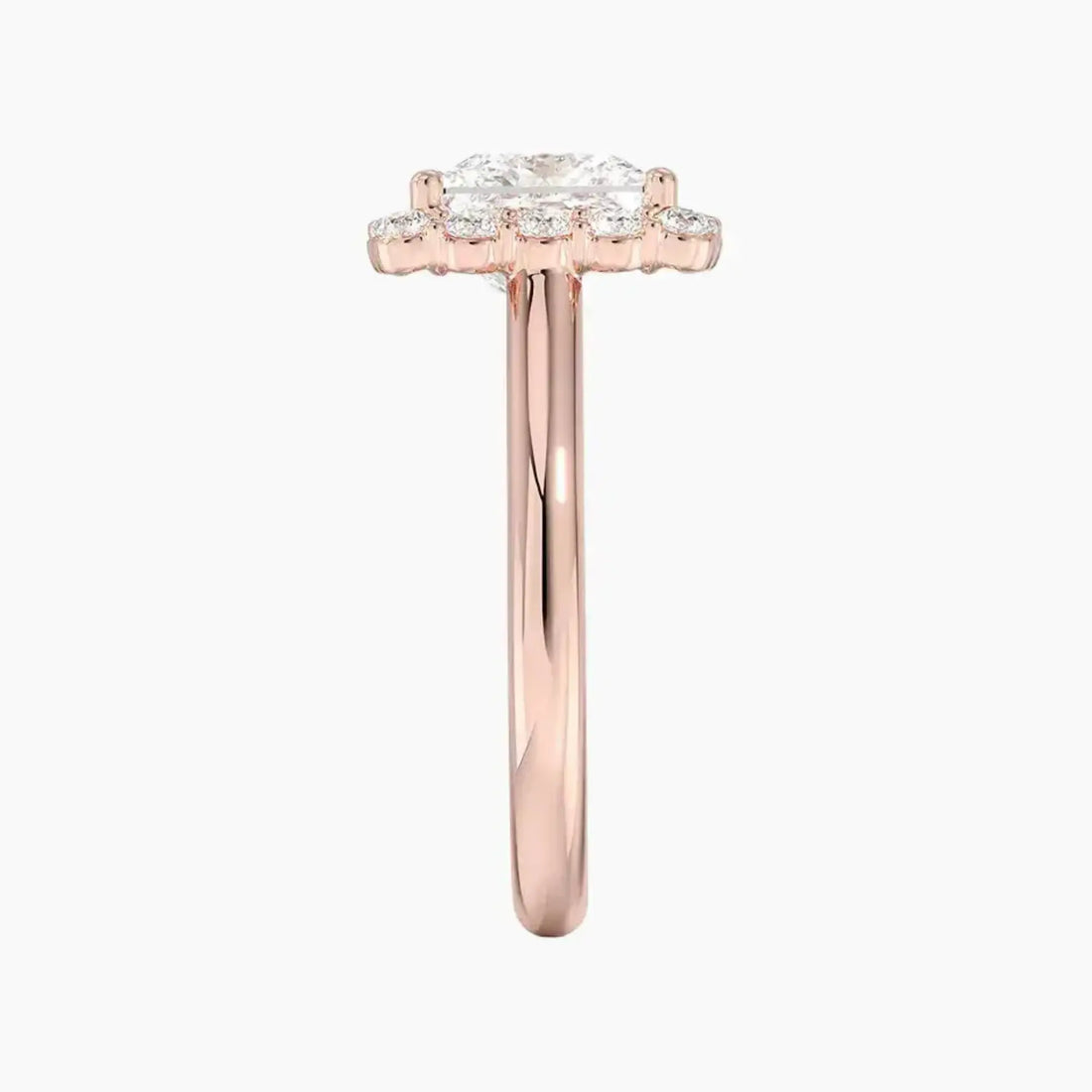 Fiora Princess Designer 1.5 Carat Lab Grown Diamond Engagement Ring in 18K Rose Gold