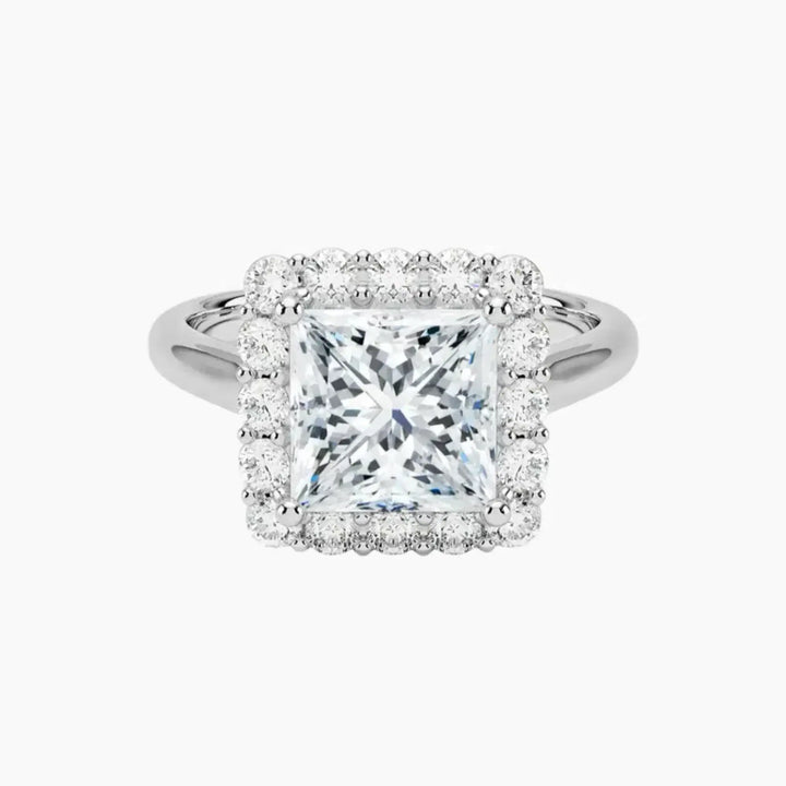 Fiora Princess Designer 2 Carat Lab Grown Diamond Engagement Ring in 14K White Gold