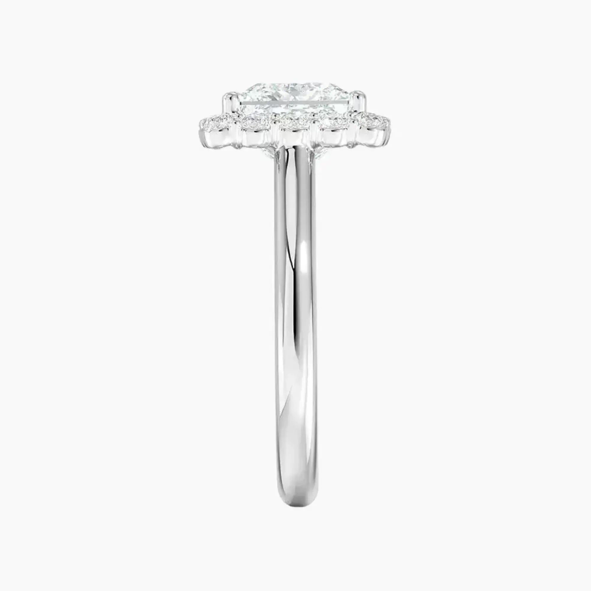Fiora Princess Designer 3 Carat Lab Grown Diamond Engagement Ring in 14K White Gold