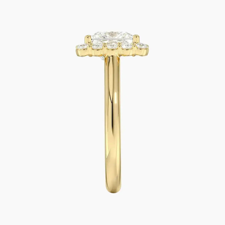 Fiora Princess Designer 3 Carat Lab Grown Diamond Engagement Ring in 14K Rose Gold