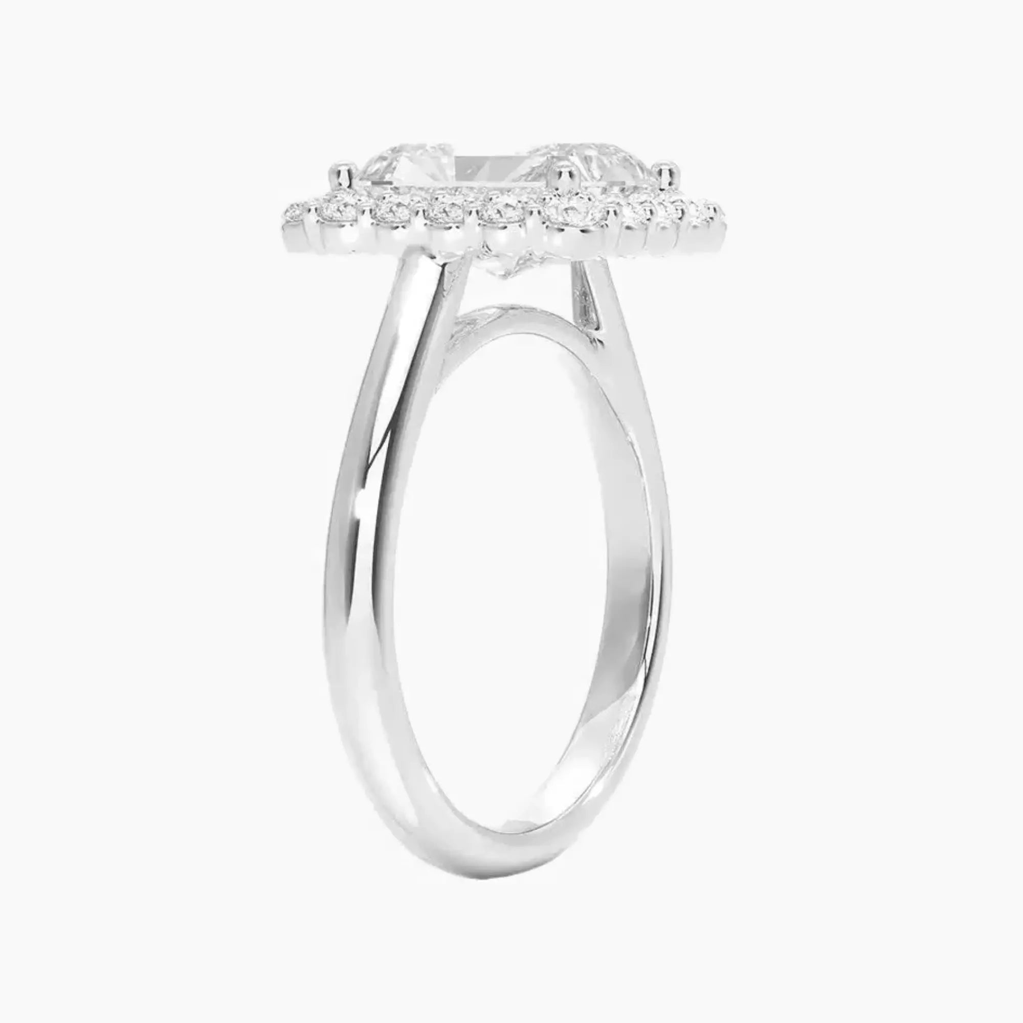 Fiora Radiant Designer 2.5 Carat Lab Grown Diamond Engagement Ring in 14K Yellow Gold