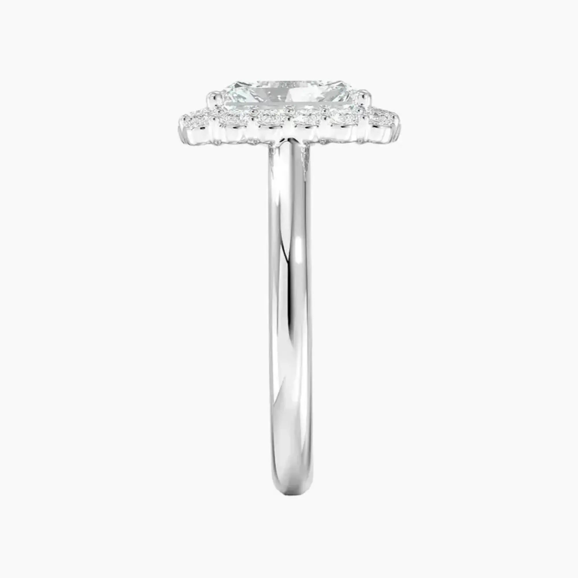 Fiora Radiant Designer 1.5 Carat Lab Grown Diamond Engagement Ring in 18K Yellow Gold