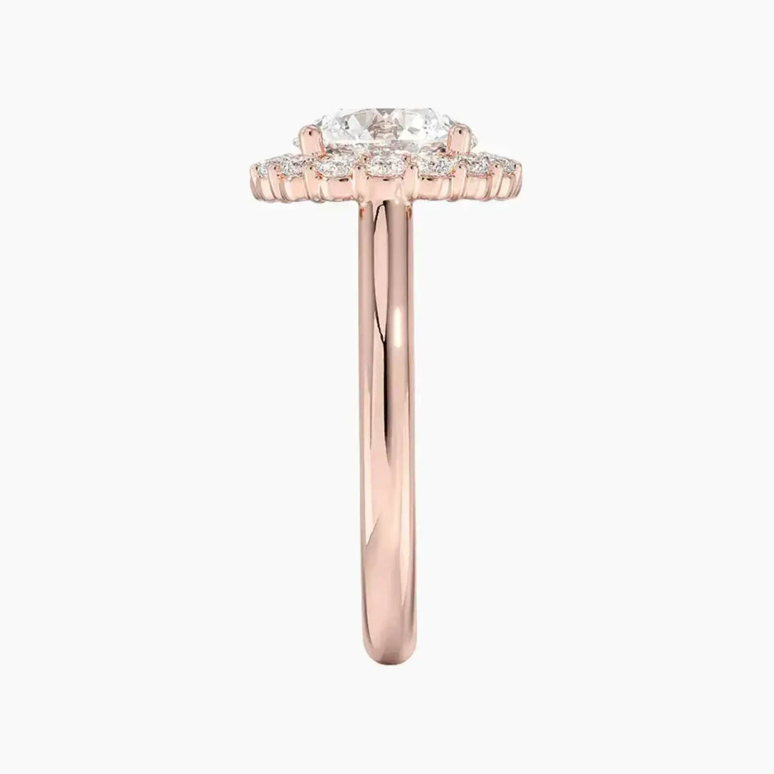 Fiora Round Designer Diamond Ring Setting in 14K White Gold