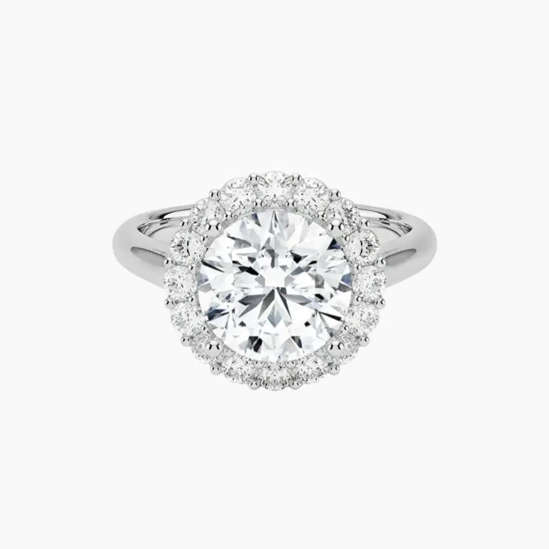 Fiora Round Designer Diamond Ring Setting in 14K Yellow Gold
