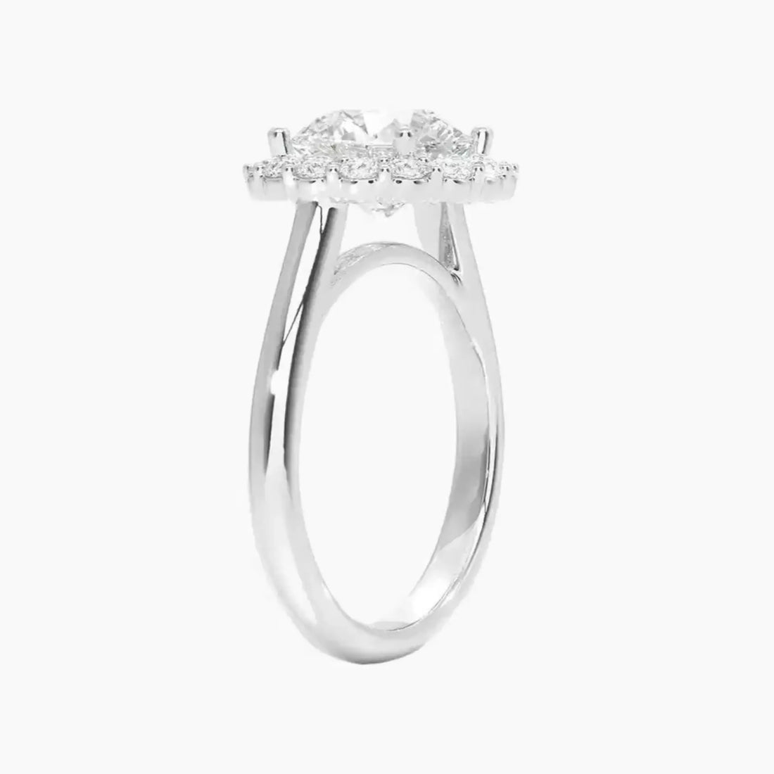 Fiora Round Designer Diamond Ring Setting in 18K Yellow Gold