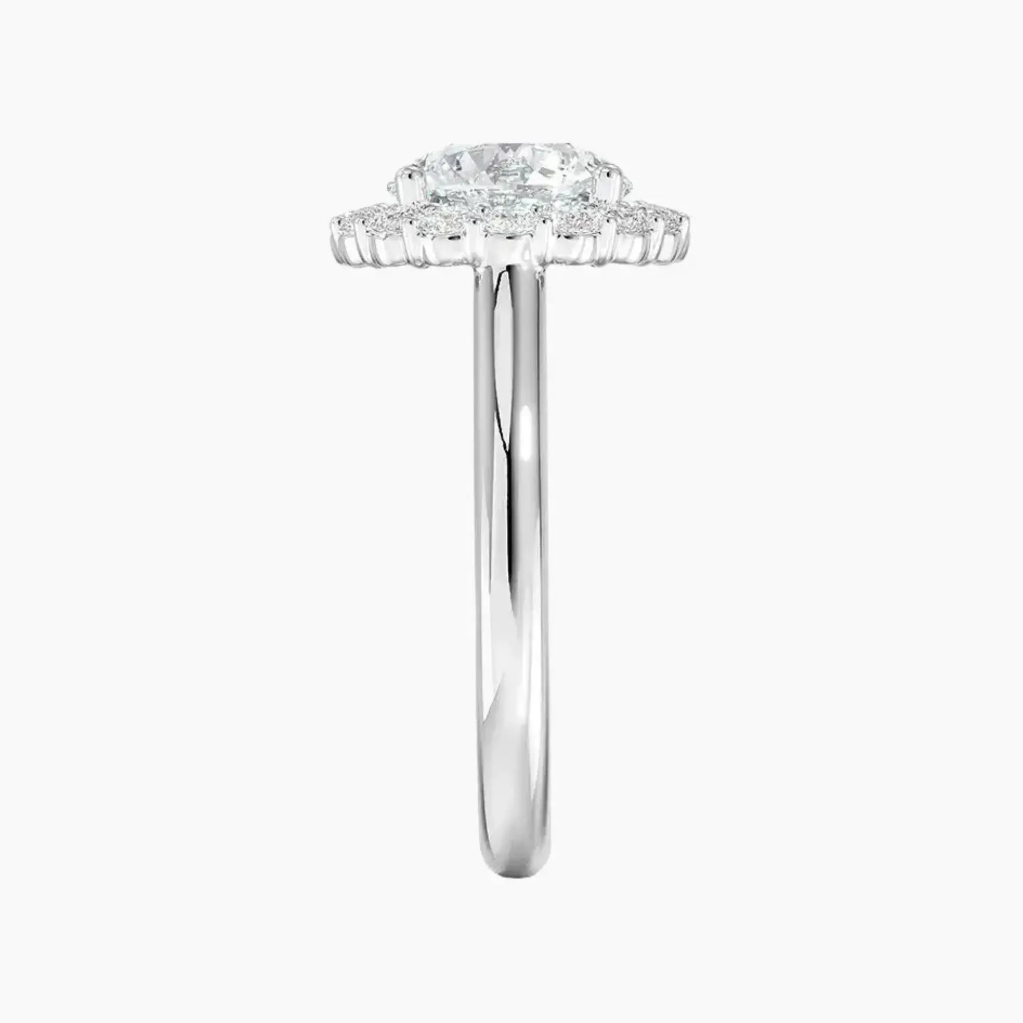 Fiora Round Designer Diamond Ring Setting in 14K Rose Gold