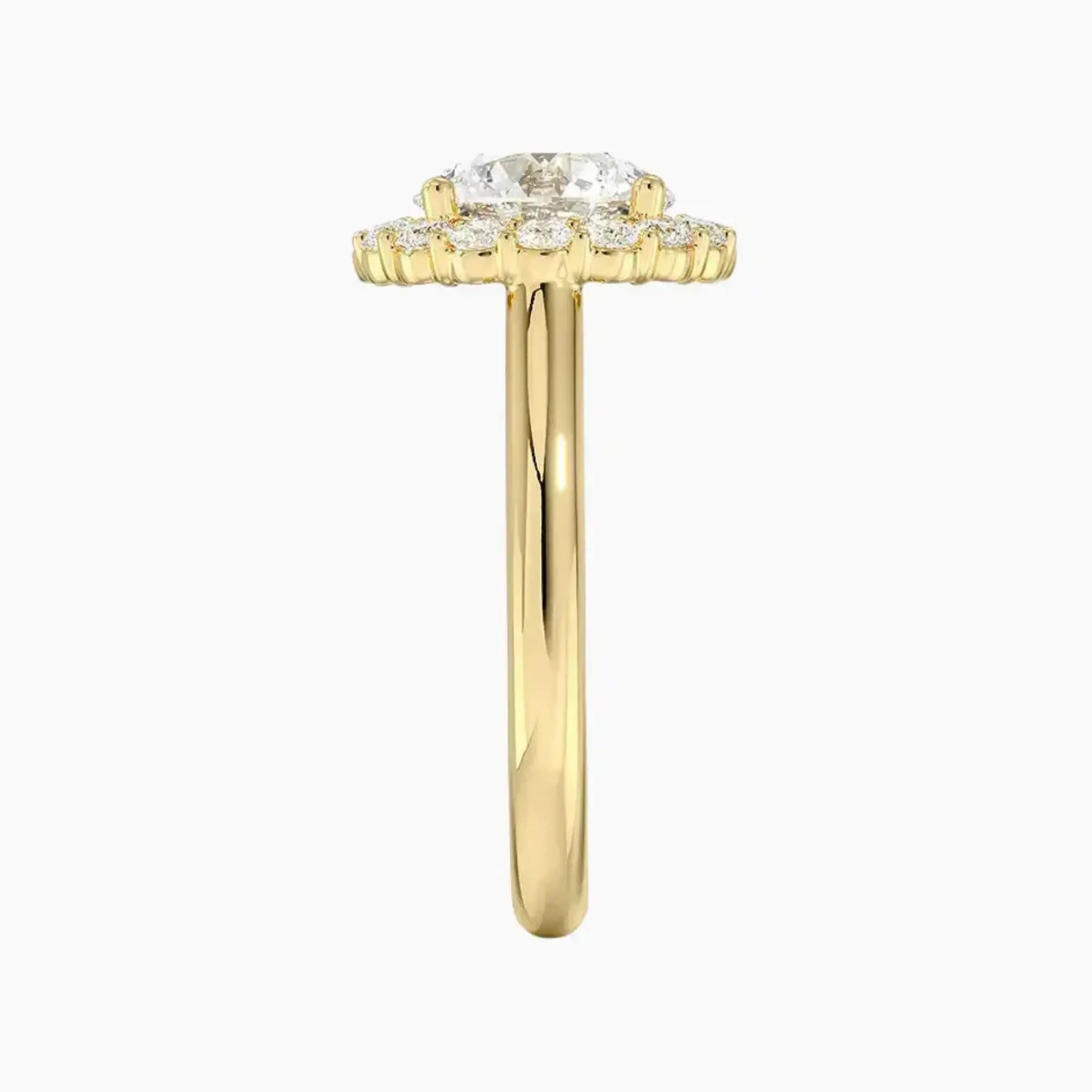 Fiora Round Designer 3 Carat Lab Grown Diamond Engagement Ring in 18K Rose Gold
