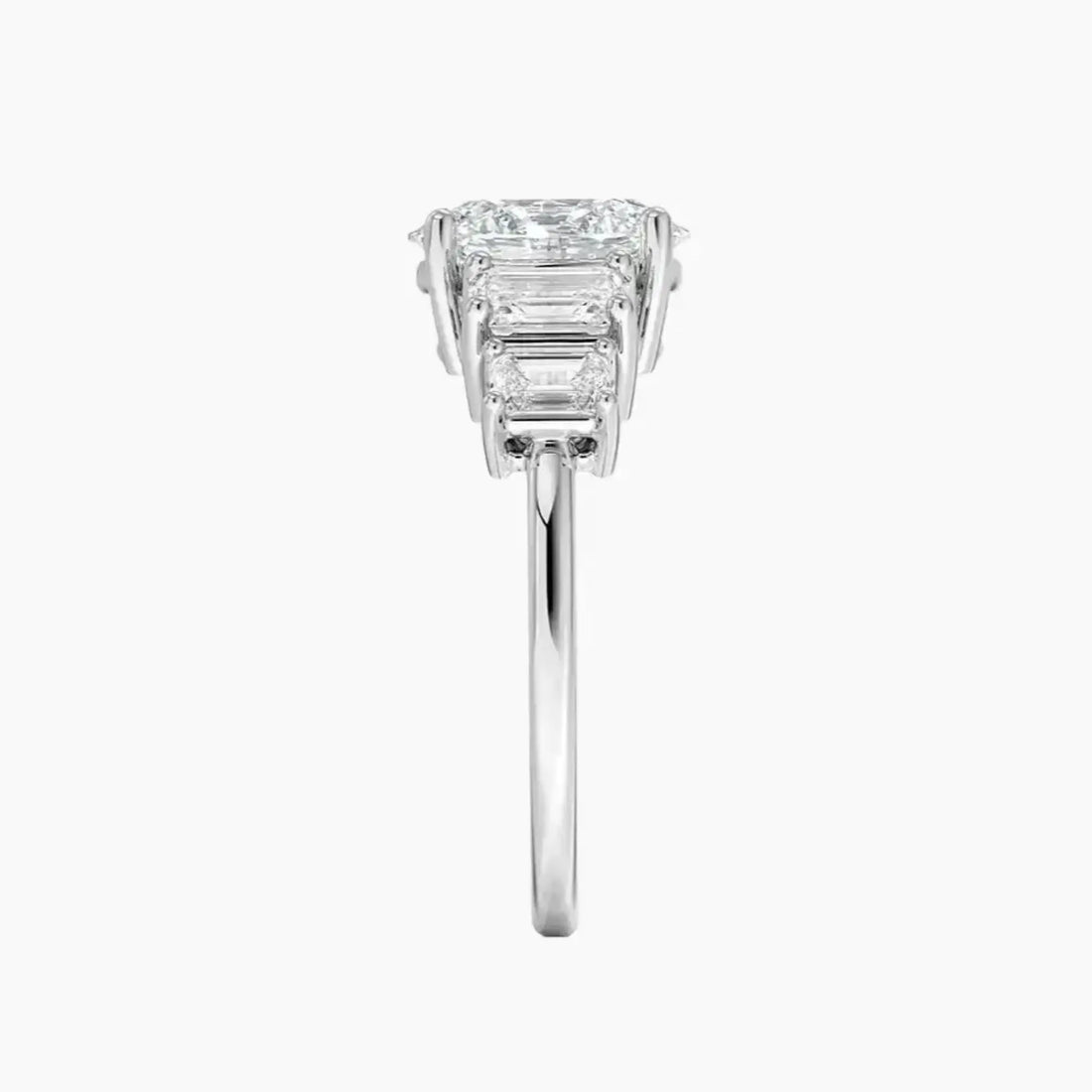 Katerina Five Stone Oval Designer 1.5 Carat Lab Grown Diamond Engagement Ring in 18K Yellow Gold