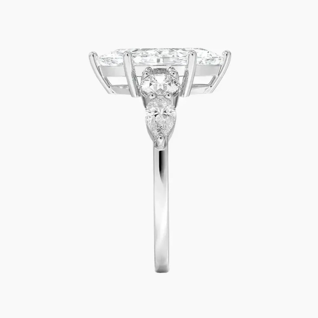 Daria Five Stone Marquise Designer Diamond Ring Setting in 14K Rose Gold