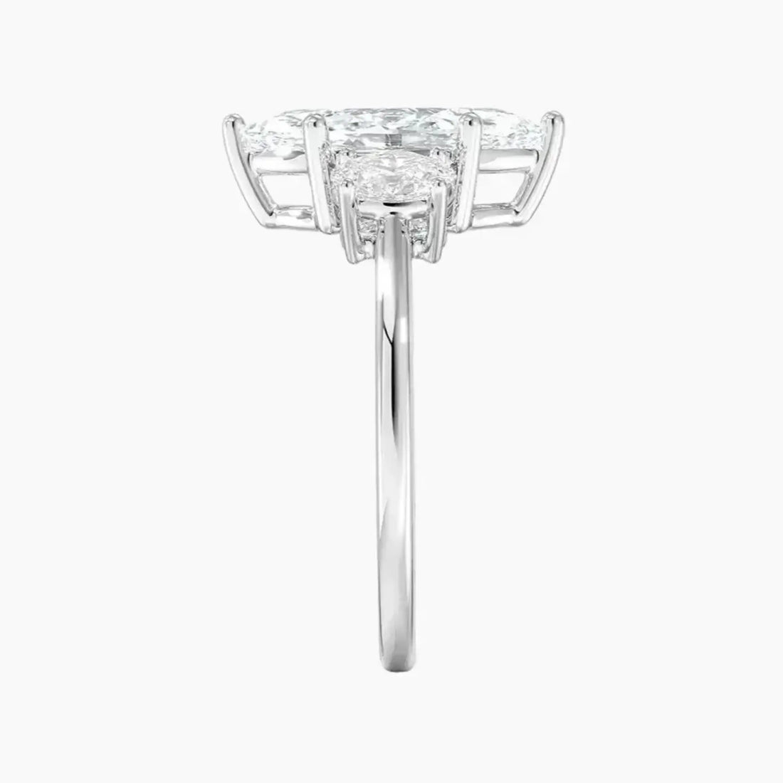 Liora Marquise Three Stone 1.5 Carat Lab Grown Diamond Engagement Ring in 18K Rose Gold