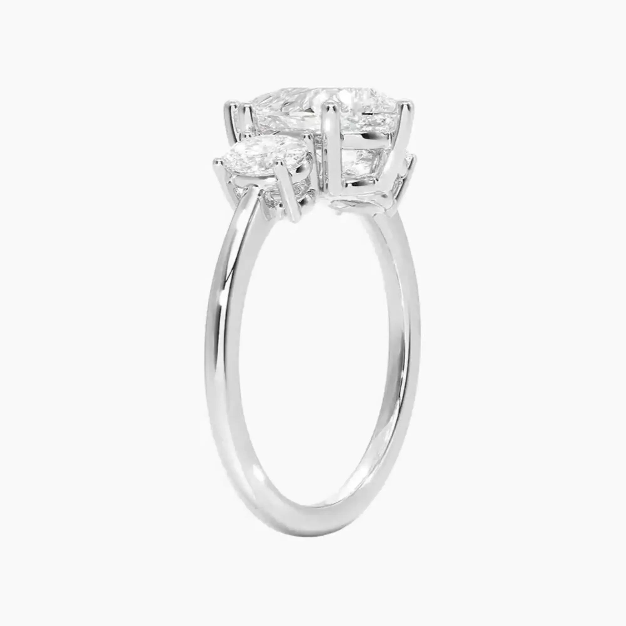 Liora Pear Three Stone 2 Carat Lab Grown Diamond Engagement Ring in 14K Yellow Gold