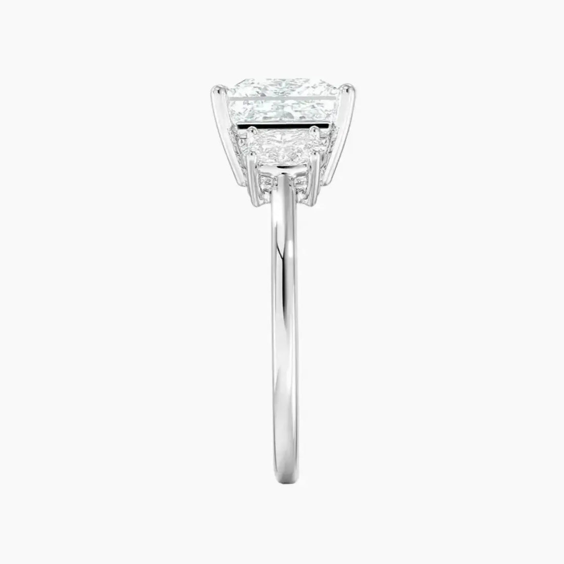 Liora Princess Three Stone Diamond Ring Setting in 18K Yellow Gold
