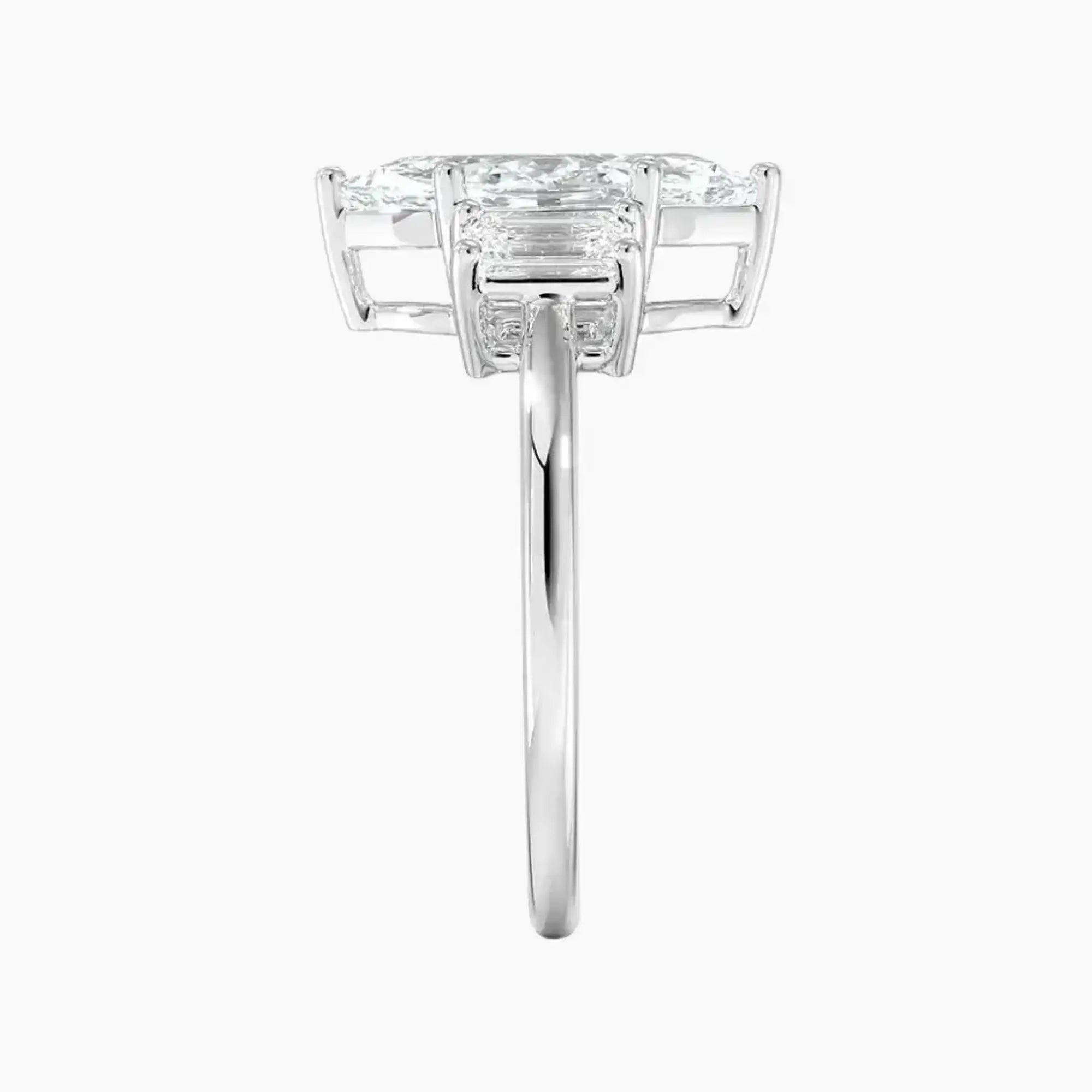 Aurelia Marquise Three Stone 1.5 Carat Lab Grown Diamond Engagement Ring in 18K Rose Gold