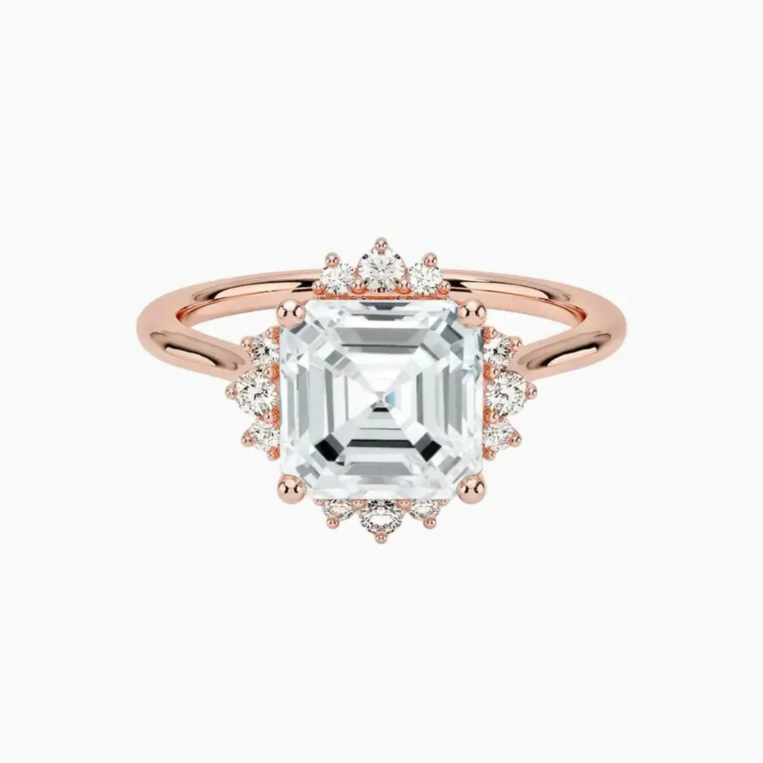 Nadia Asscher Designer Diamond Ring Setting in 14K White Gold