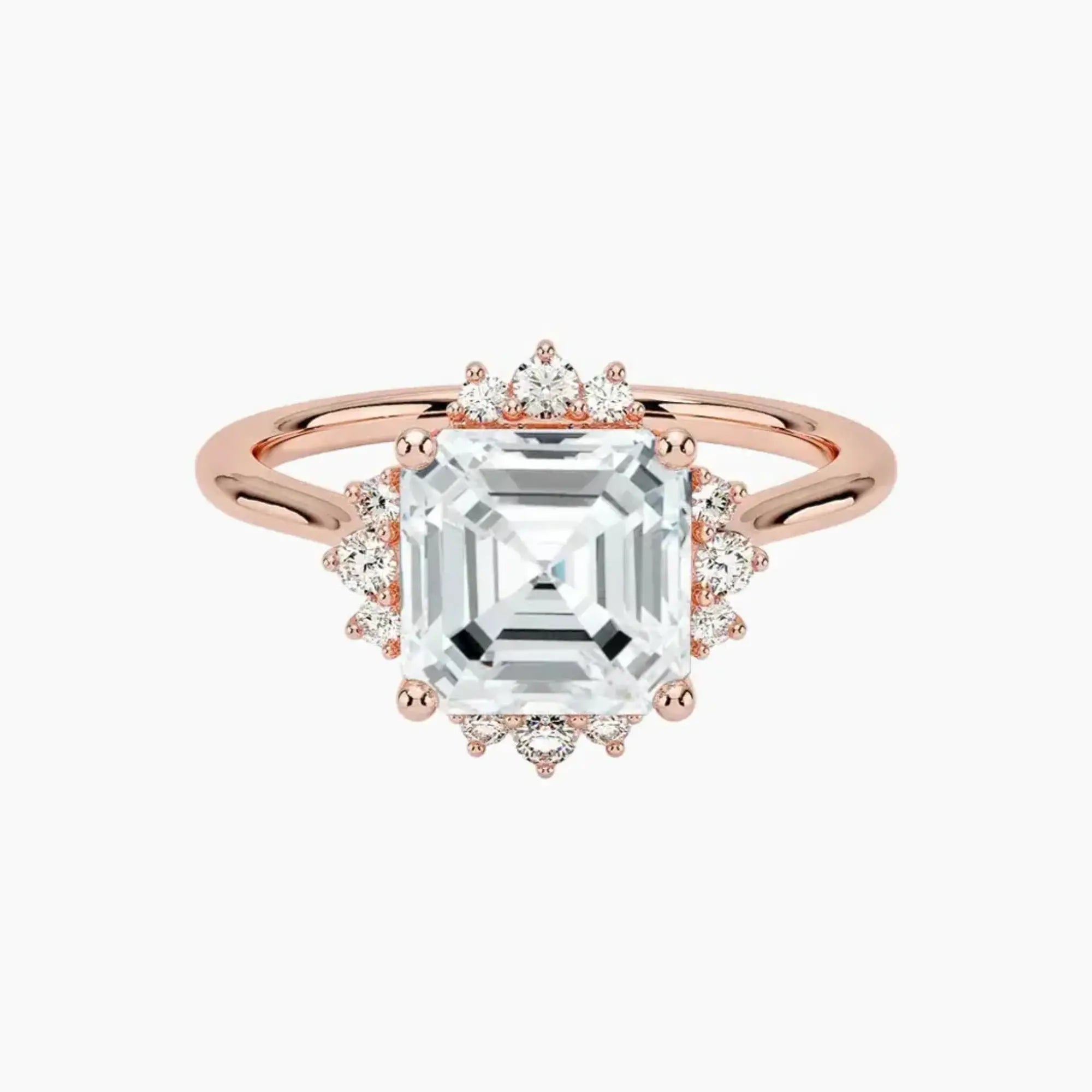 Nadia Asscher Designer 1 Carat Lab Grown Diamond Engagement Ring in 14K Yellow Gold