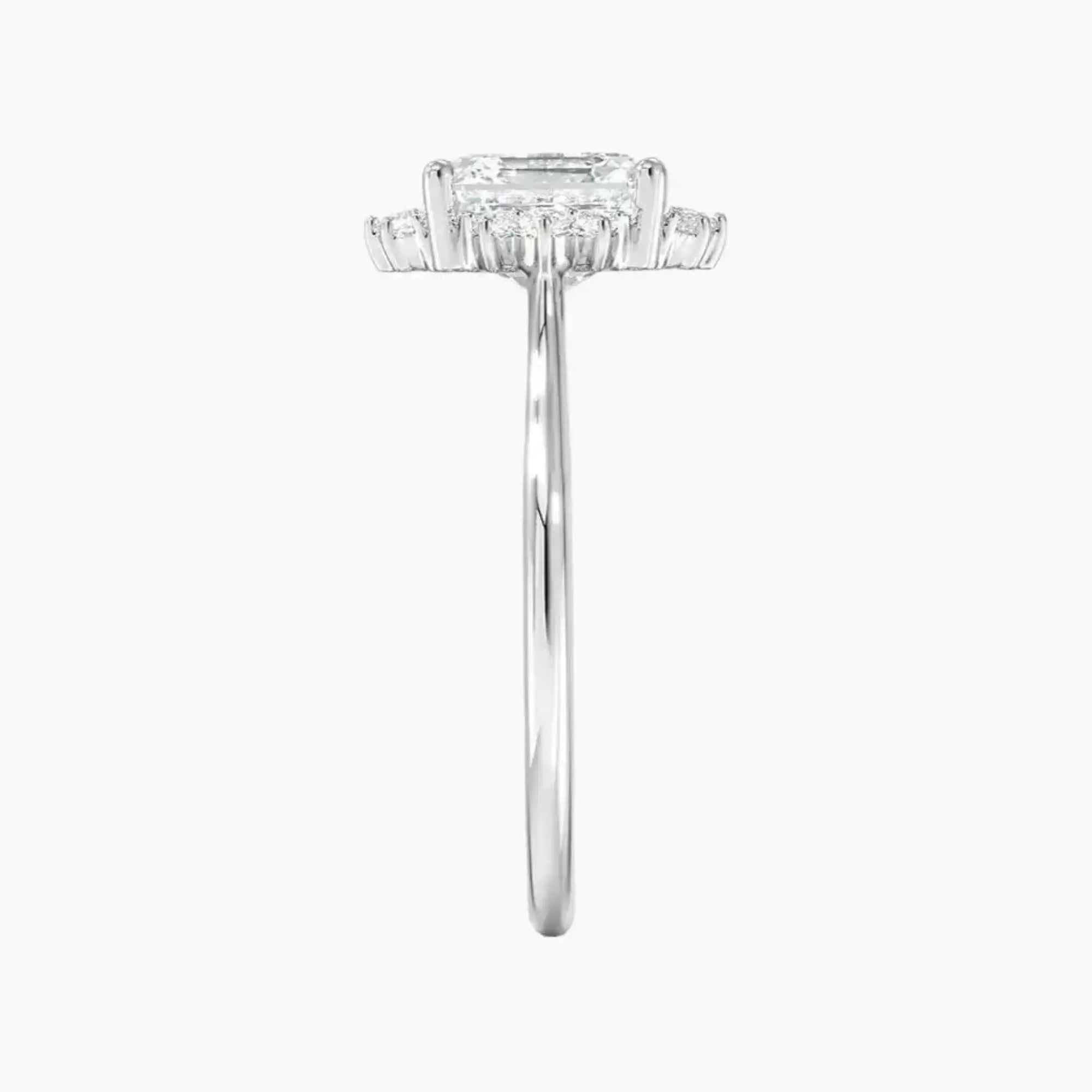 Nadia Asscher Designer 2 Carat Lab Grown Diamond Engagement Ring in 14K Rose Gold