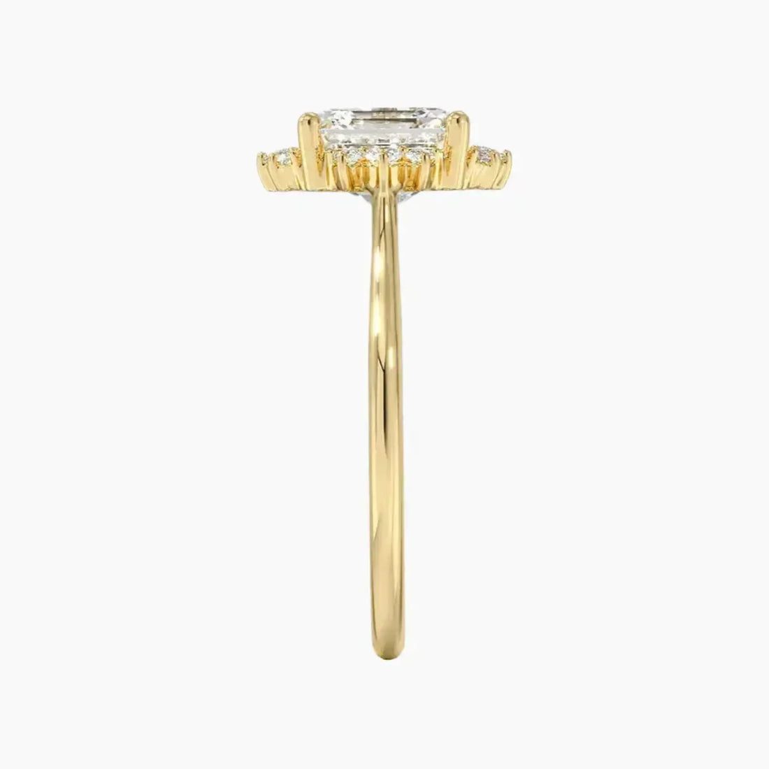 Nadia Asscher Designer Diamond Ring Setting in 14K Rose Gold
