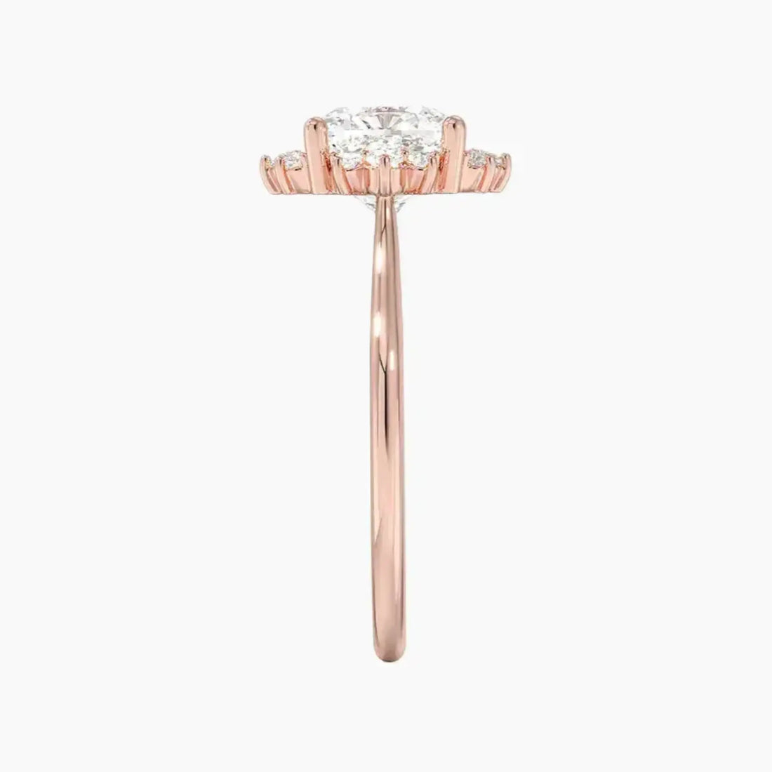 Nadia Cushion Designer 2 Carat Lab Grown Diamond Engagement Ring in 18K White Gold