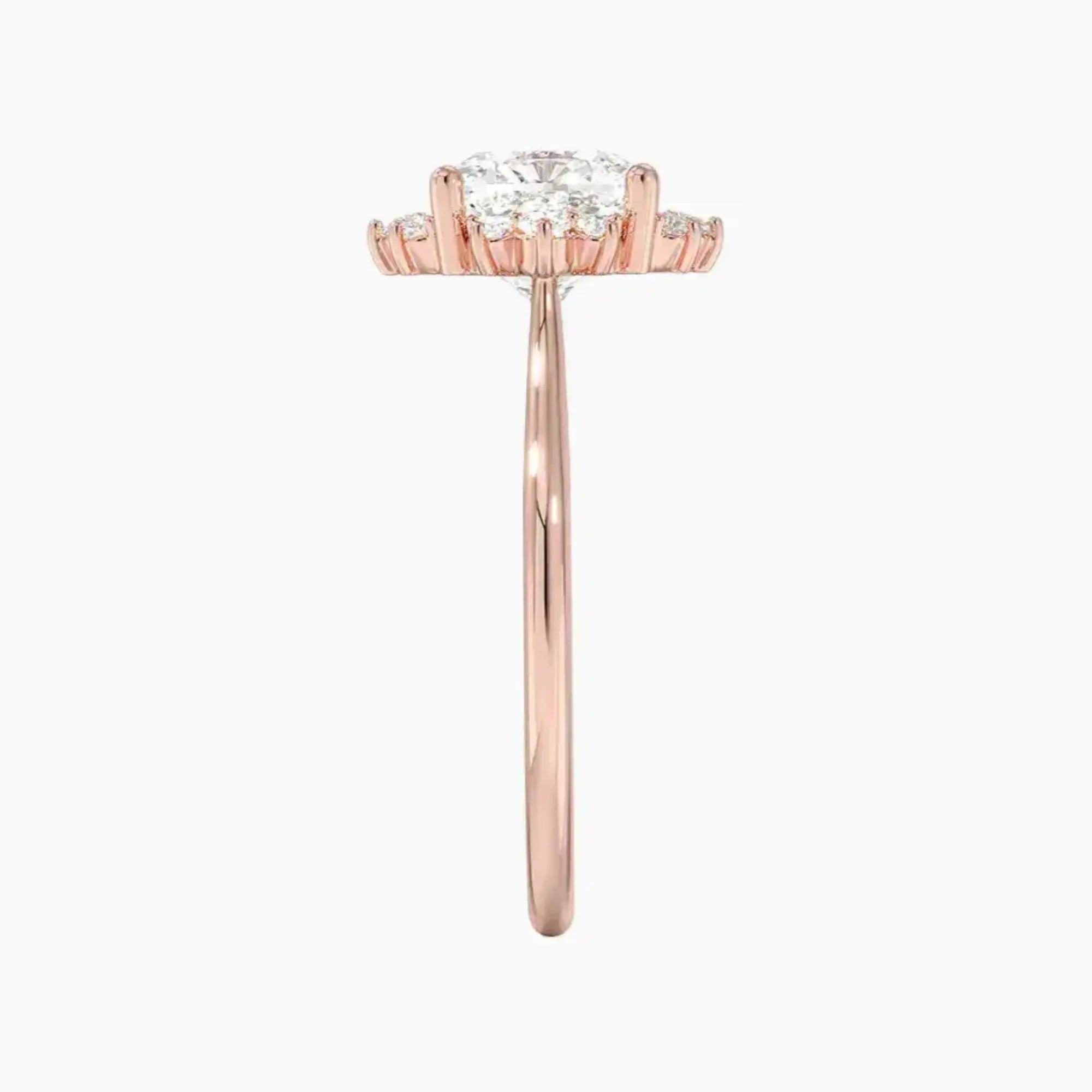 Nadia Cushion Designer 1 Carat Lab Grown Diamond Engagement Ring in 18K Yellow Gold
