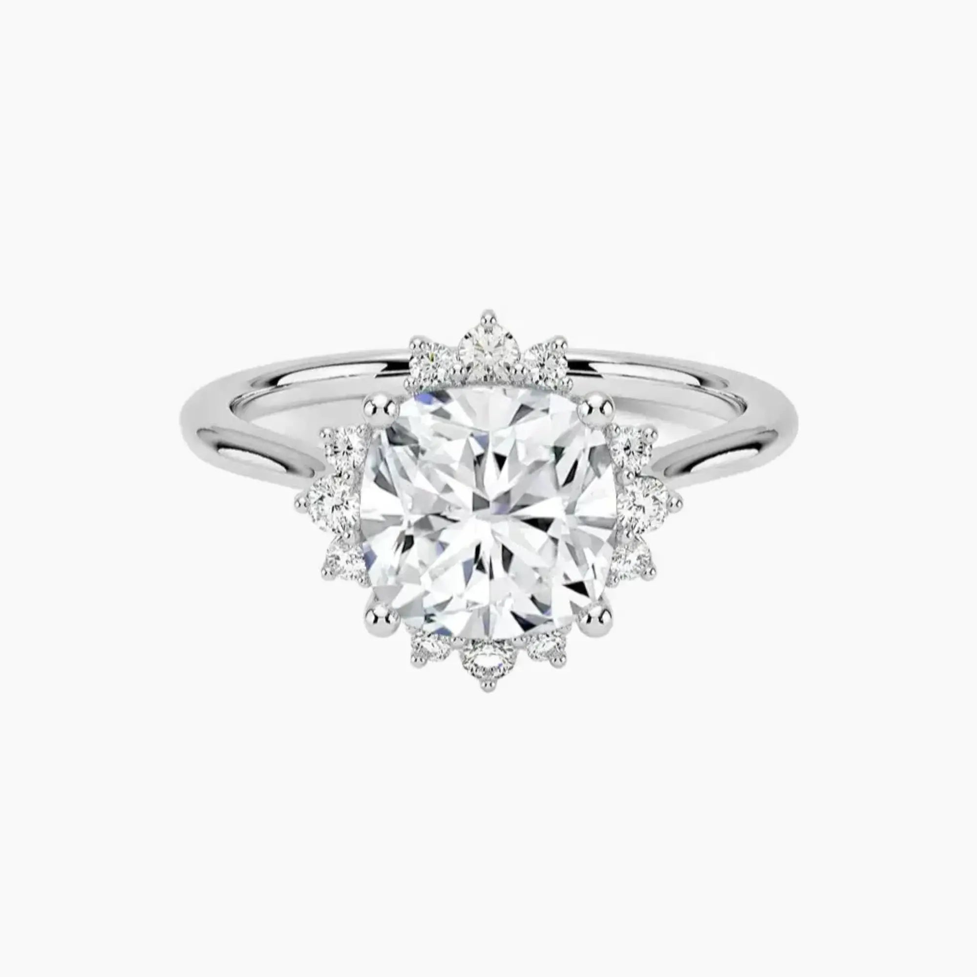 Nadia Cushion Designer 1 Carat Lab Grown Diamond Engagement Ring in 14K Rose Gold