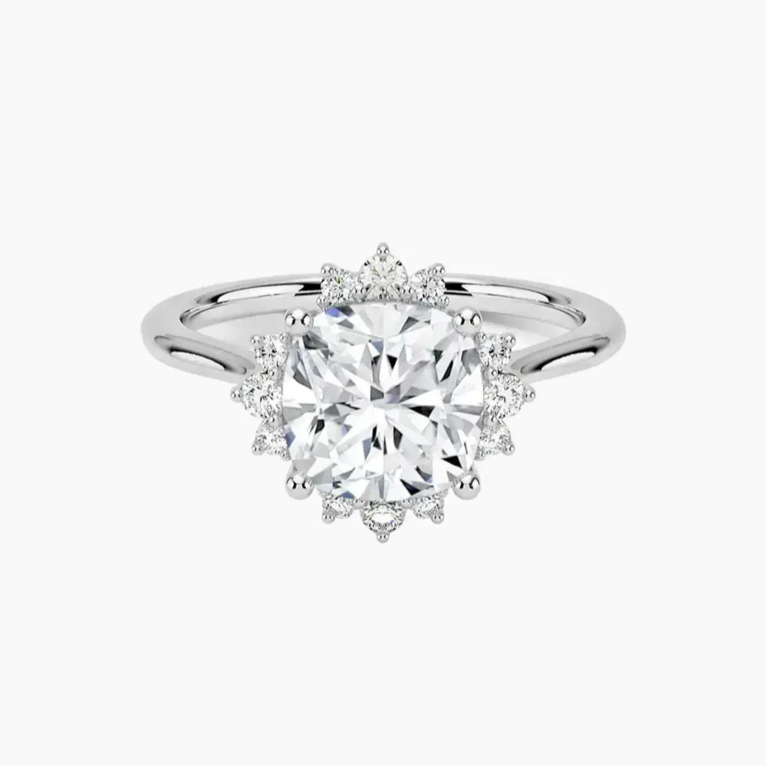 Nadia Cushion Designer Diamond Ring Setting in 18K Rose Gold
