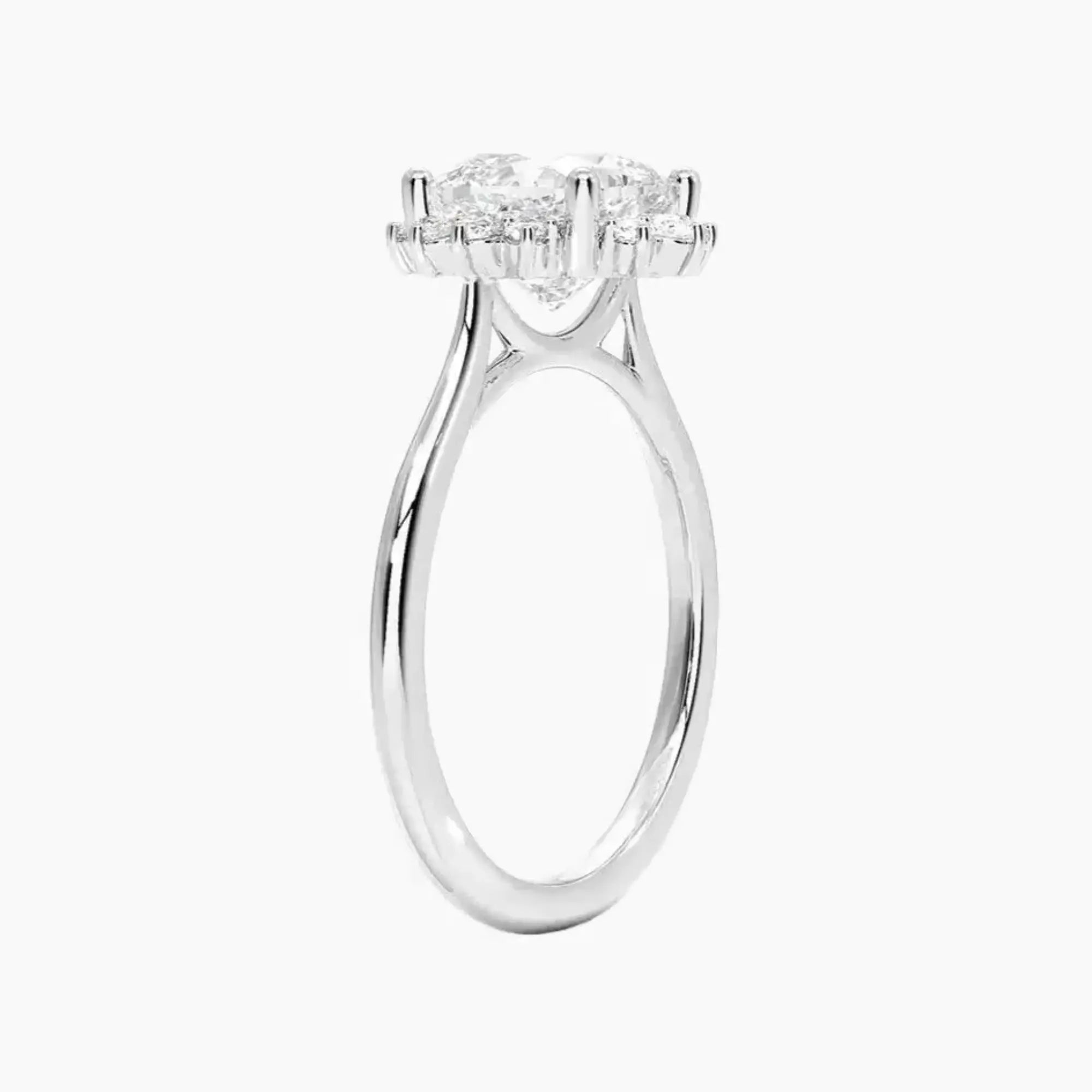 Nadia Cushion Designer Diamond Ring Setting in 18K Rose Gold