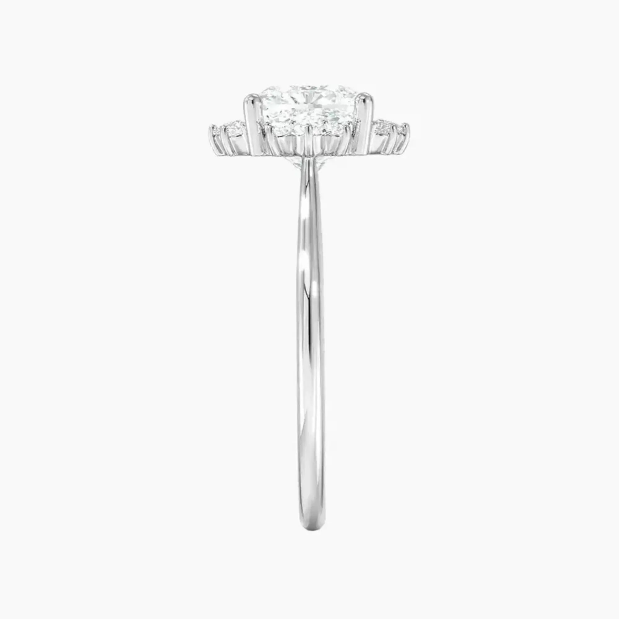 Nadia Cushion Designer 1.5 Carat Lab Grown Diamond Engagement Ring in 14K Rose Gold
