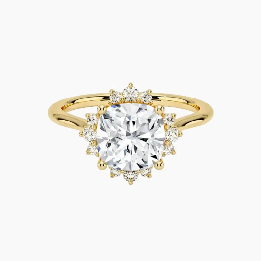 Nadia Cushion Designer 1.5 Carat Lab Grown Diamond Engagement Ring in 18K Rose Gold