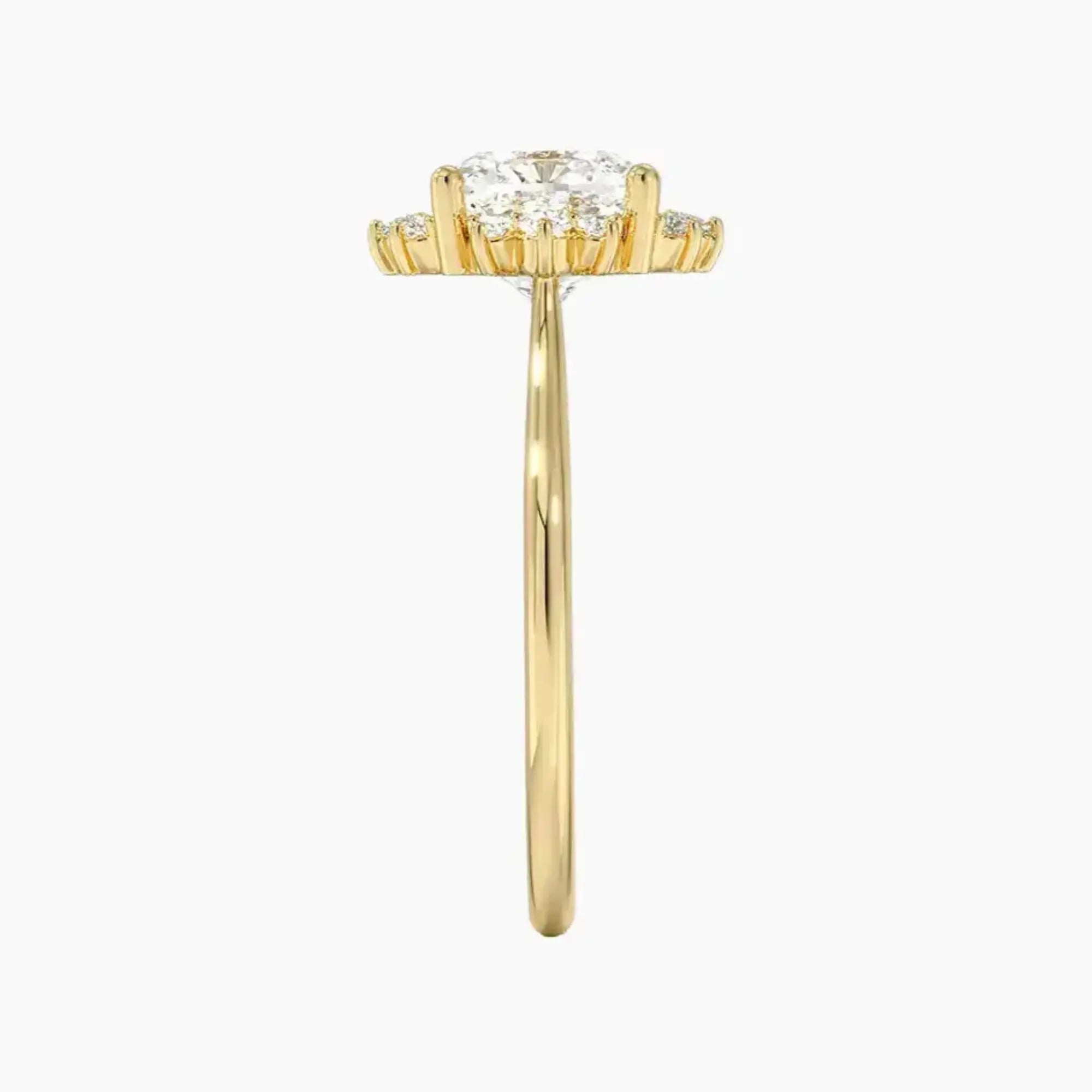 Nadia Cushion Designer 1 Carat Lab Grown Diamond Engagement Ring in 14K Rose Gold