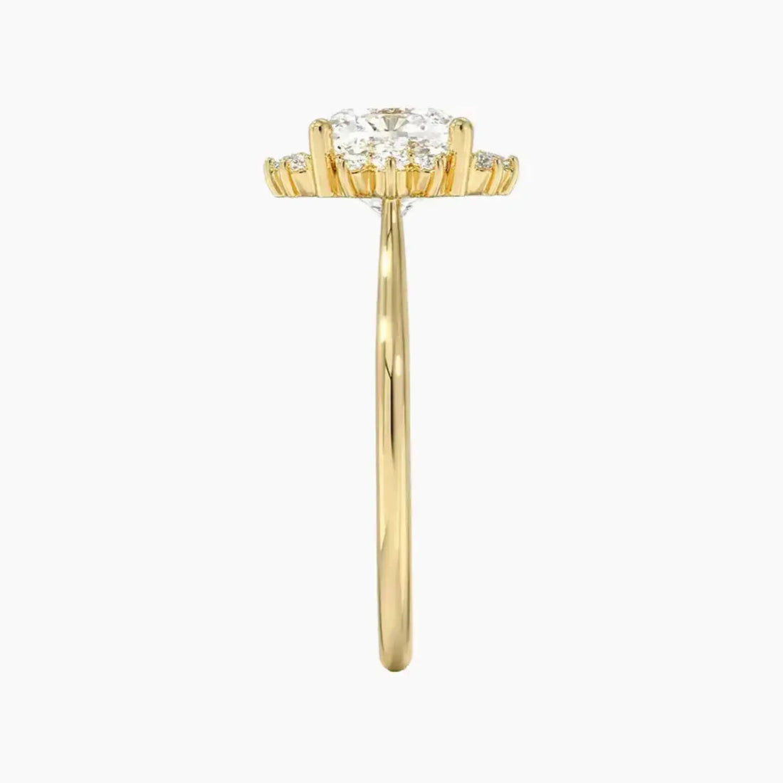 Nadia Cushion Designer Diamond Ring Setting in 18K White Gold