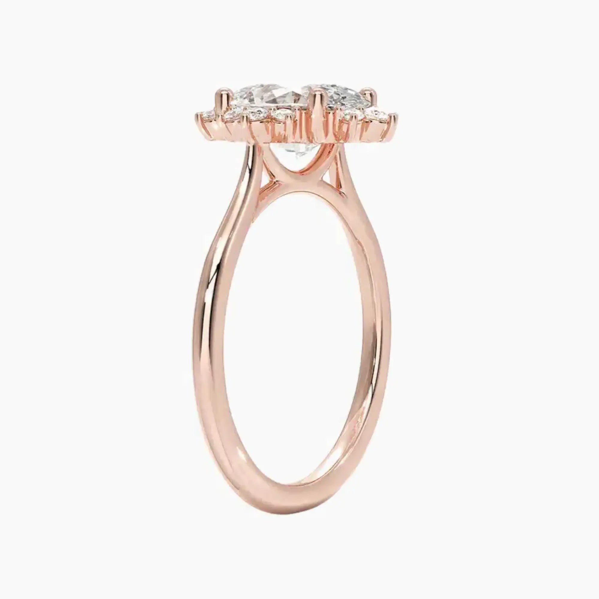 Nadia Oval Designer 1.5 Carat Lab Grown Diamond Engagement Ring in 14K Yellow Gold
