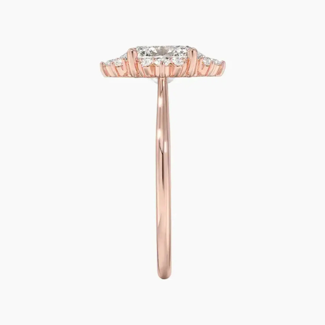 Nadia Oval Designer 1.5 Carat Lab Grown Diamond Engagement Ring in 14K Yellow Gold