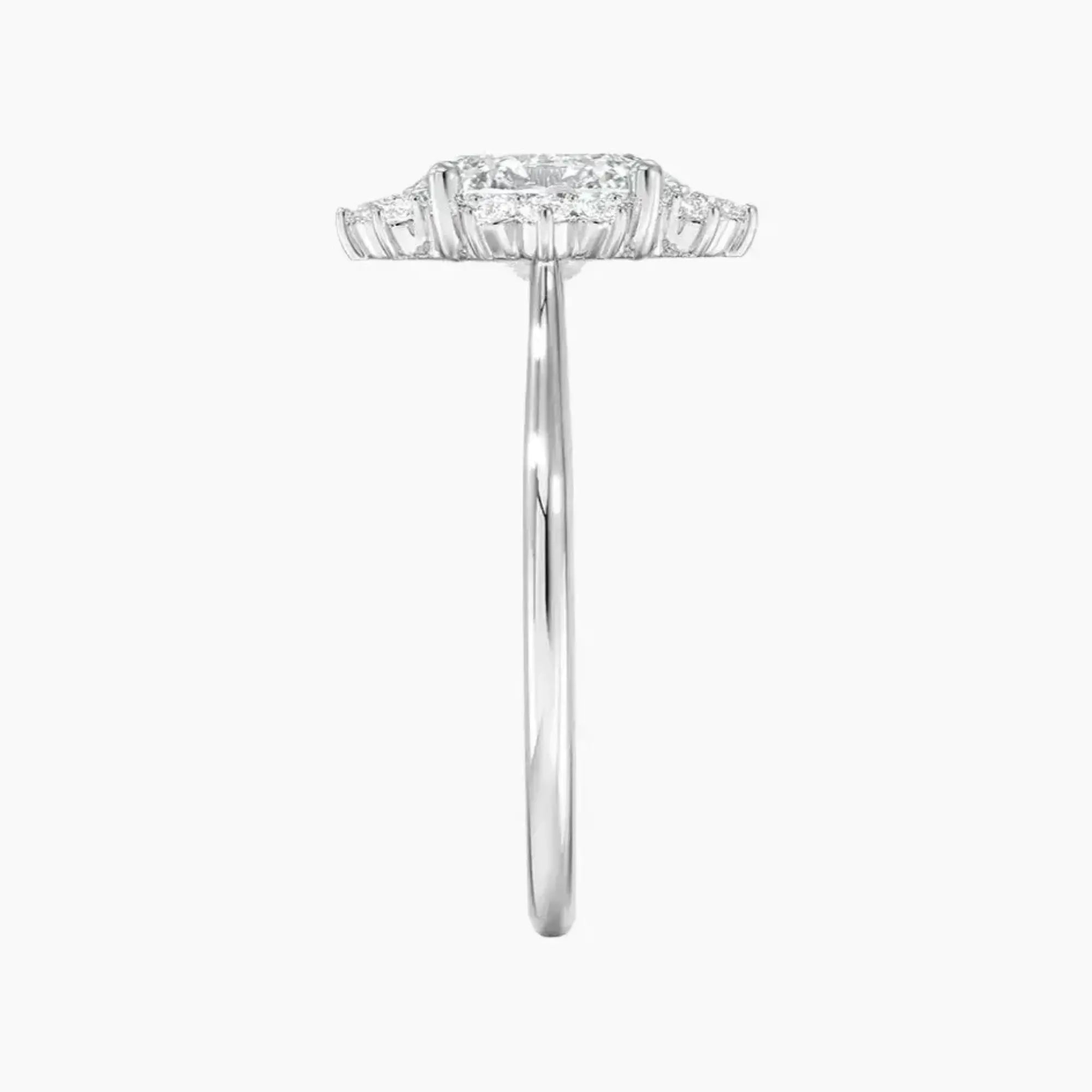Nadia Oval Designer Diamond Ring Setting in 18K Rose Gold