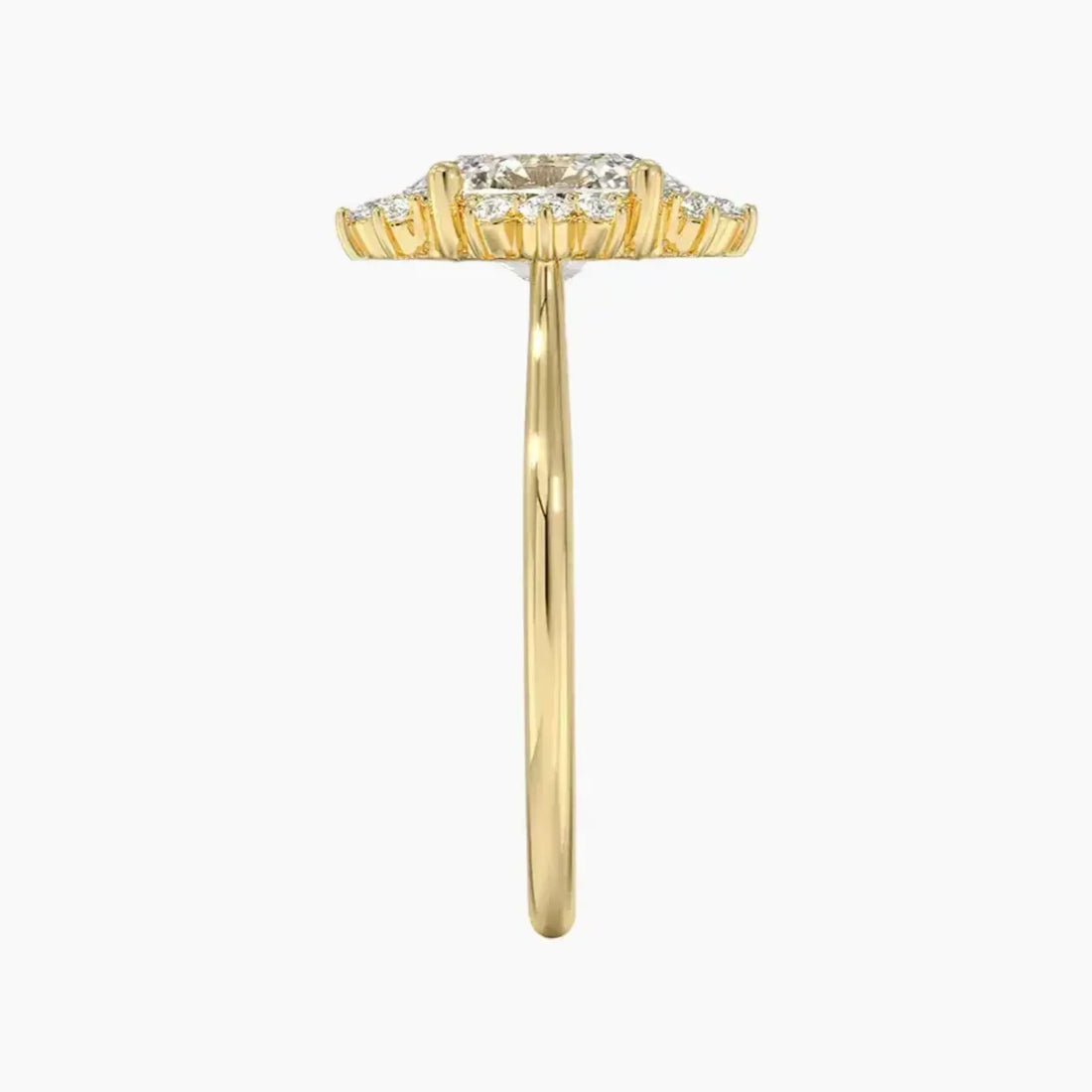 Nadia Oval Designer 2 Carat Lab Grown Diamond Engagement Ring in 14K Rose Gold