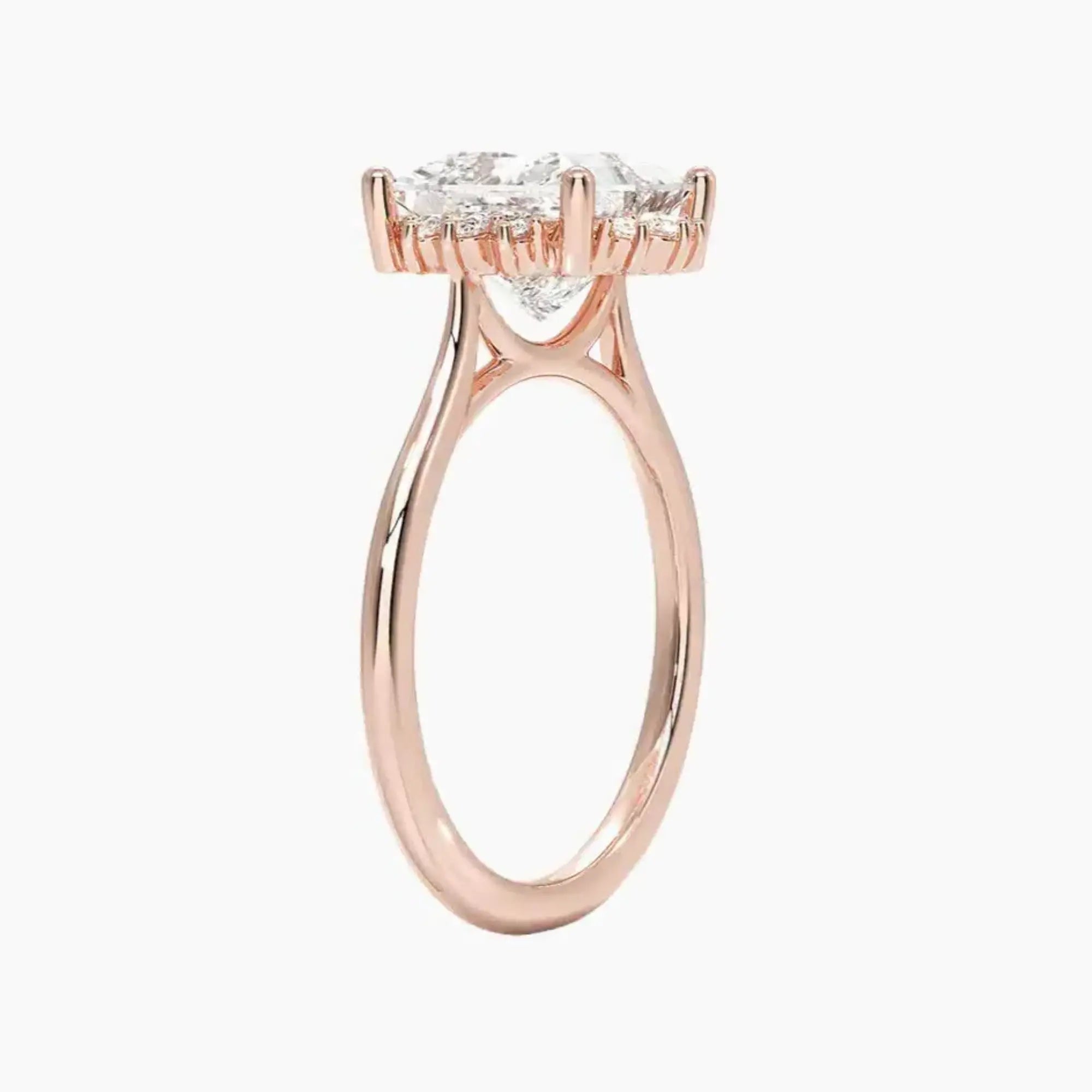 Nadia Princess Designer Diamond Ring Setting in 18K Yellow Gold