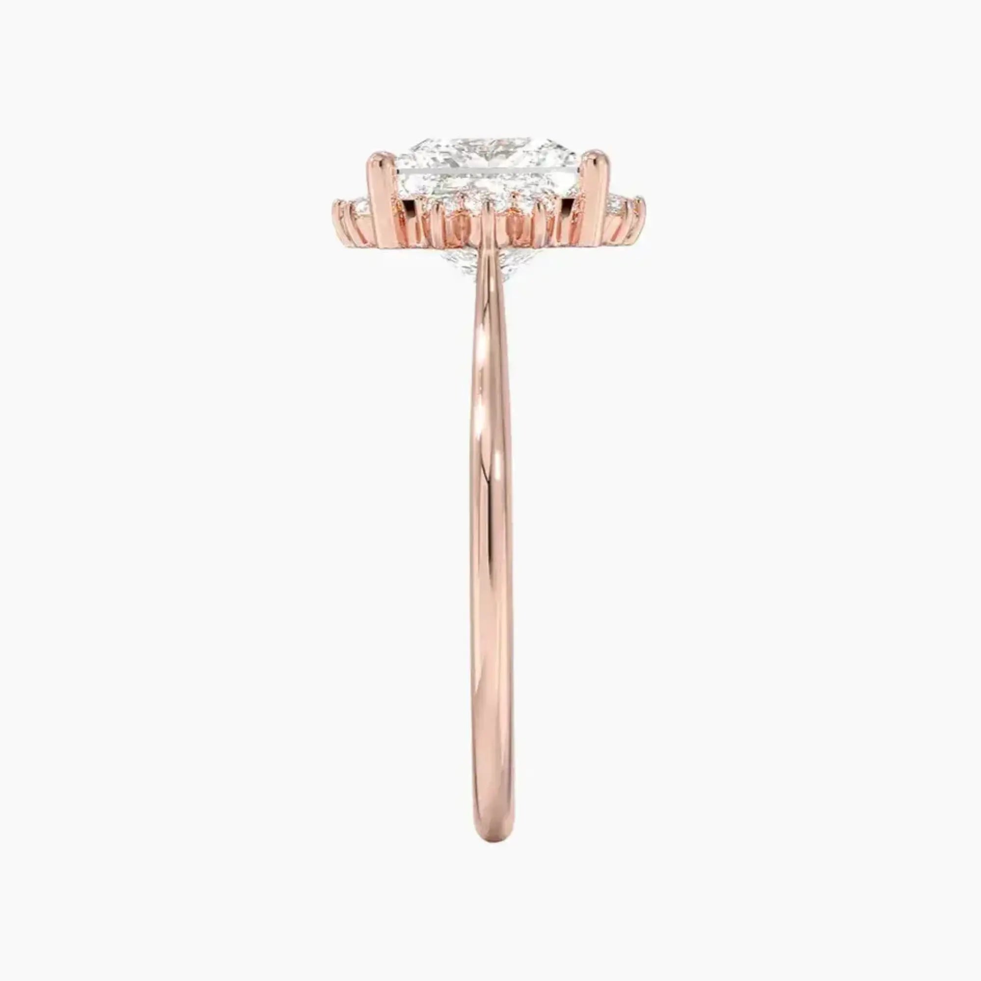 Nadia Princess Designer Diamond Ring Setting in 14K White Gold