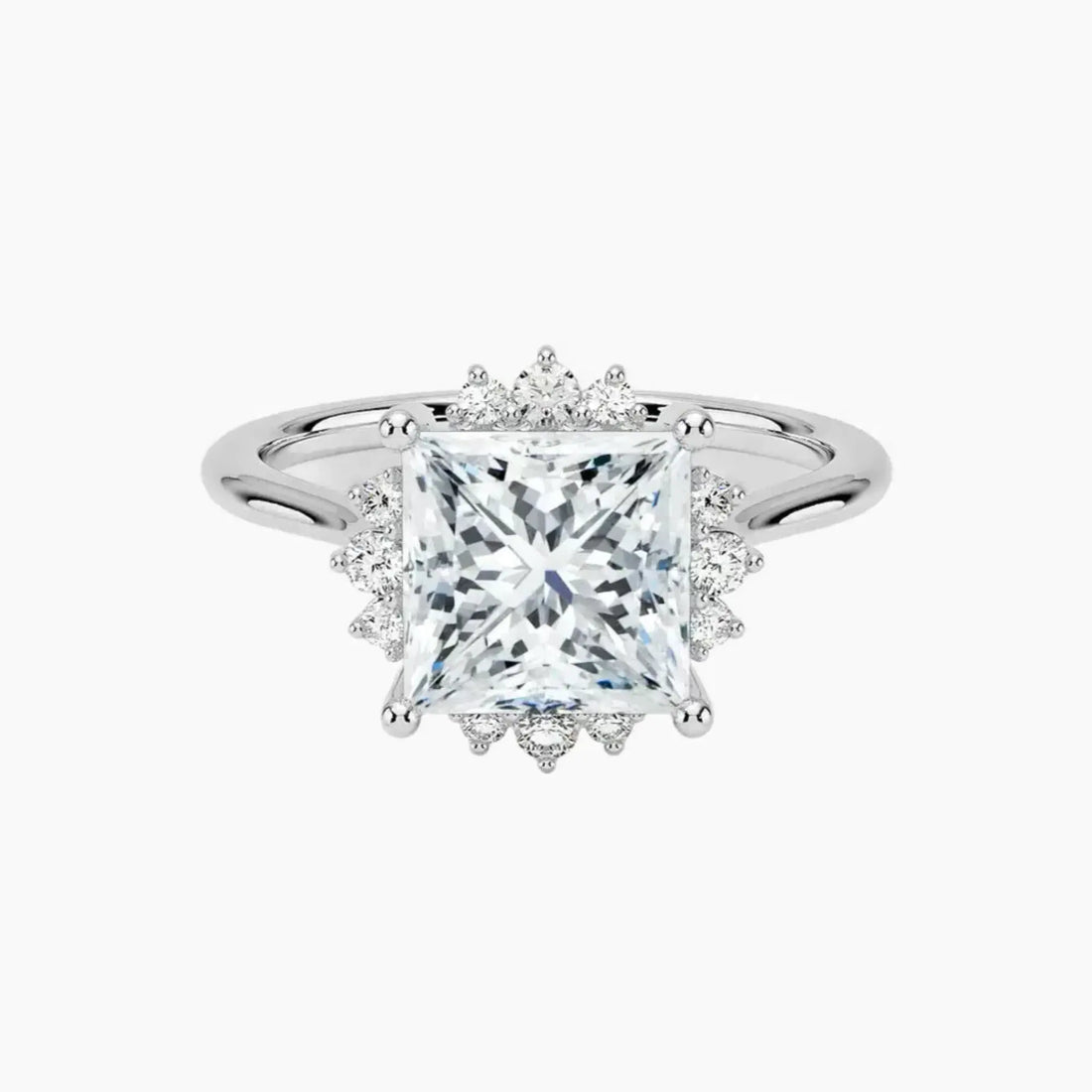 Nadia Princess Designer 2 Carat Lab Grown Diamond Engagement Ring in 18K Rose Gold