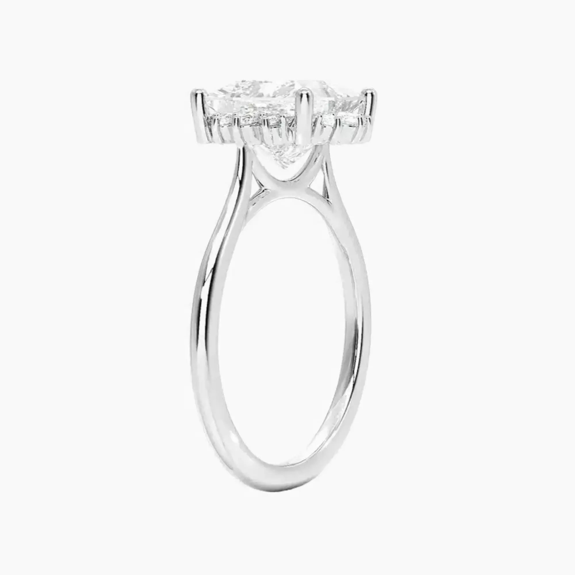 Nadia Princess Designer Diamond Ring Setting in 18K Yellow Gold